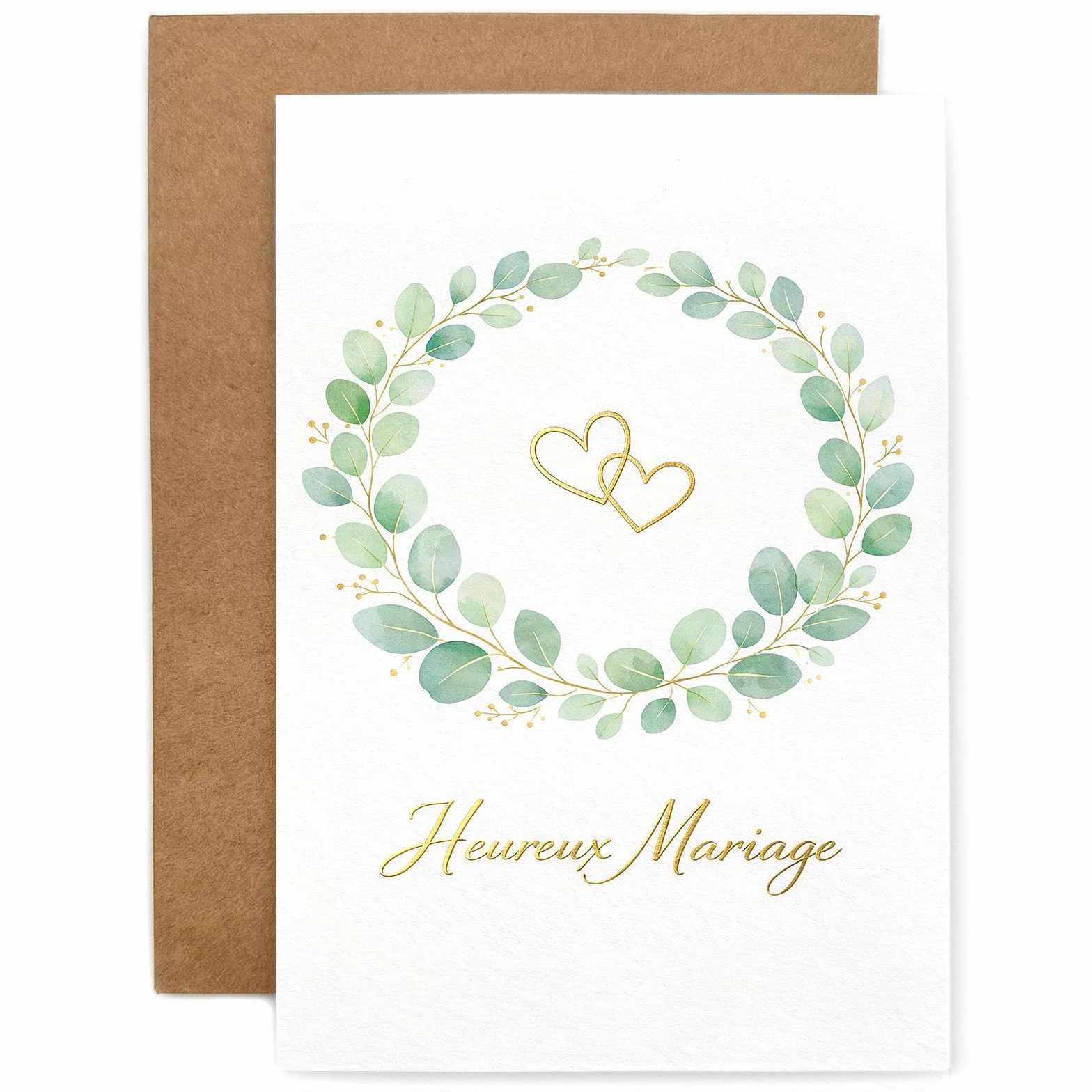 Carte mariage félicitation avec enveloppe