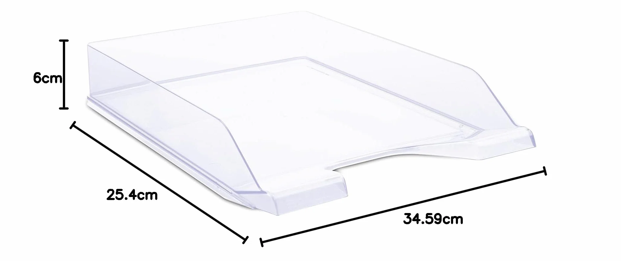 Donau Lot de 6 corbeilles à courrier Standard Transparent Format A4