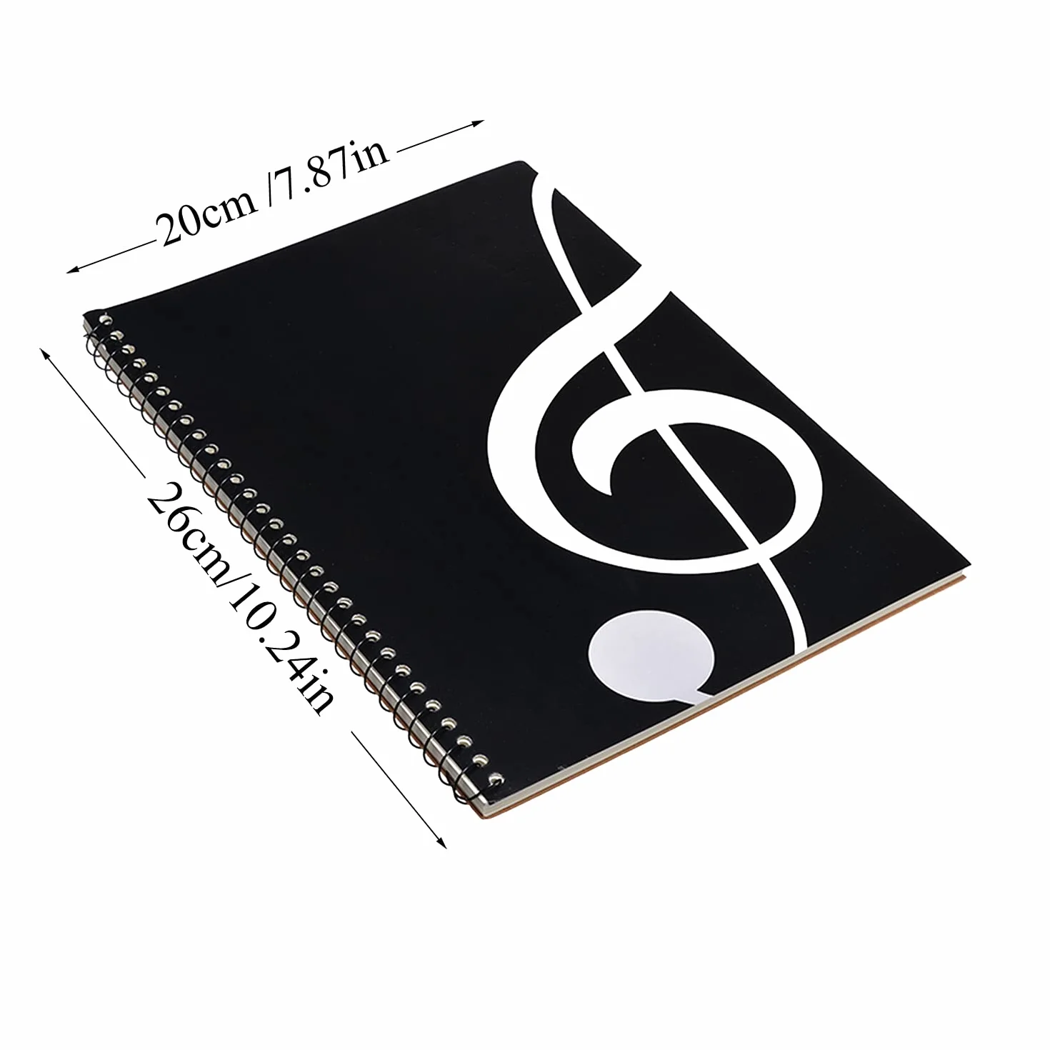Carnet de notes de musique vierge 50 pages partitions piano à spirale