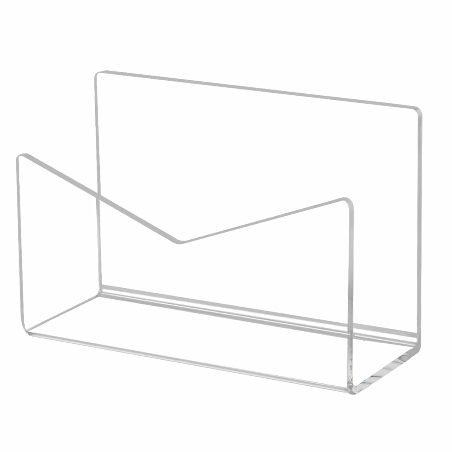Organisateur de courrier acrylique portatif pour comptoir bureau école maison
