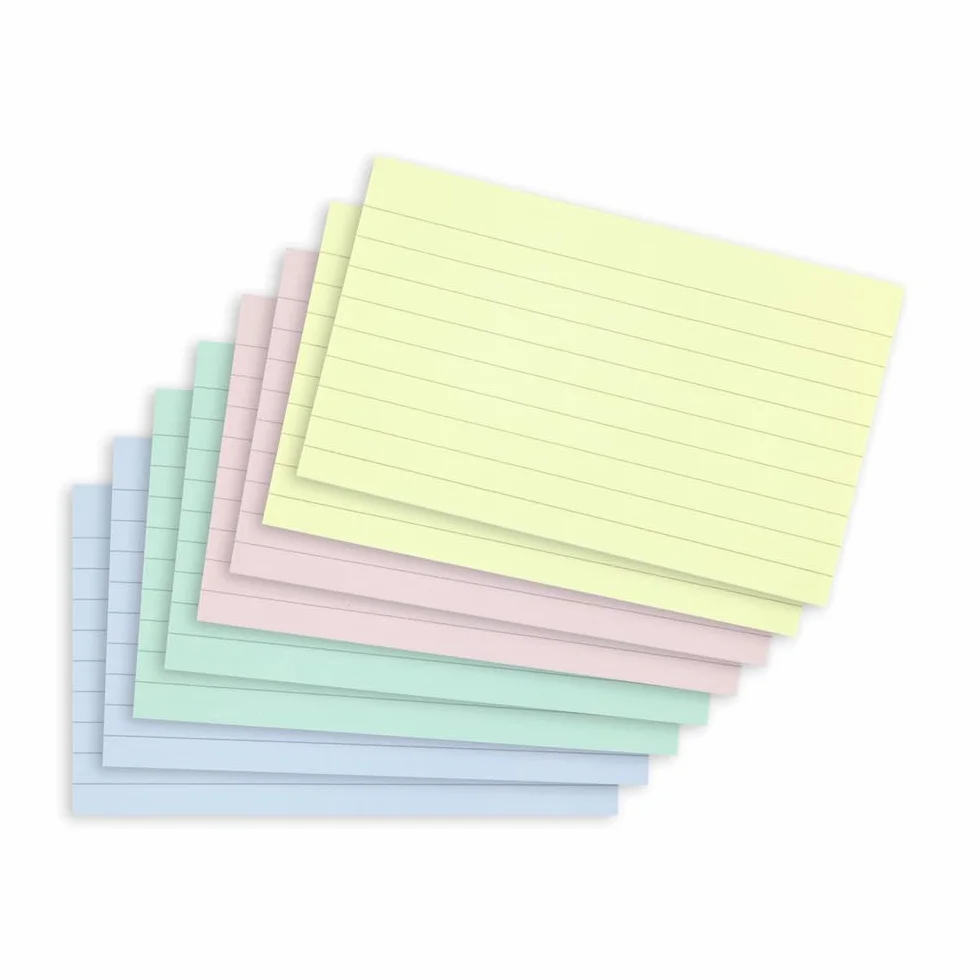 Flashcards Summit, Fiche Bristol, 7.5 x 12.5cm, Paquet de 400, Couleurs Assorties