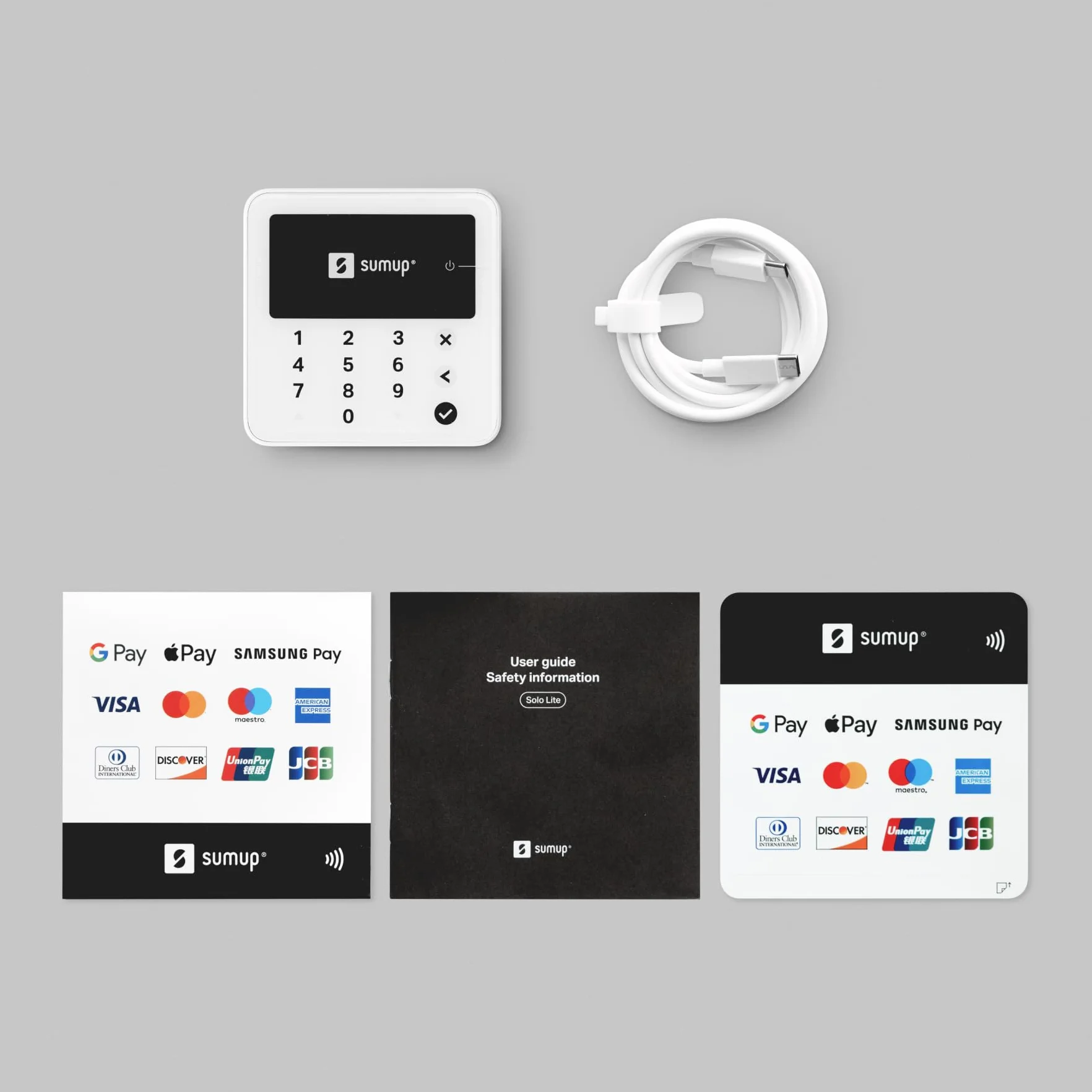 SUMUP Solo Lite Terminal de Paiement Mobile Lecteur de Carte sans Contact Compatible Cartes Bancaires