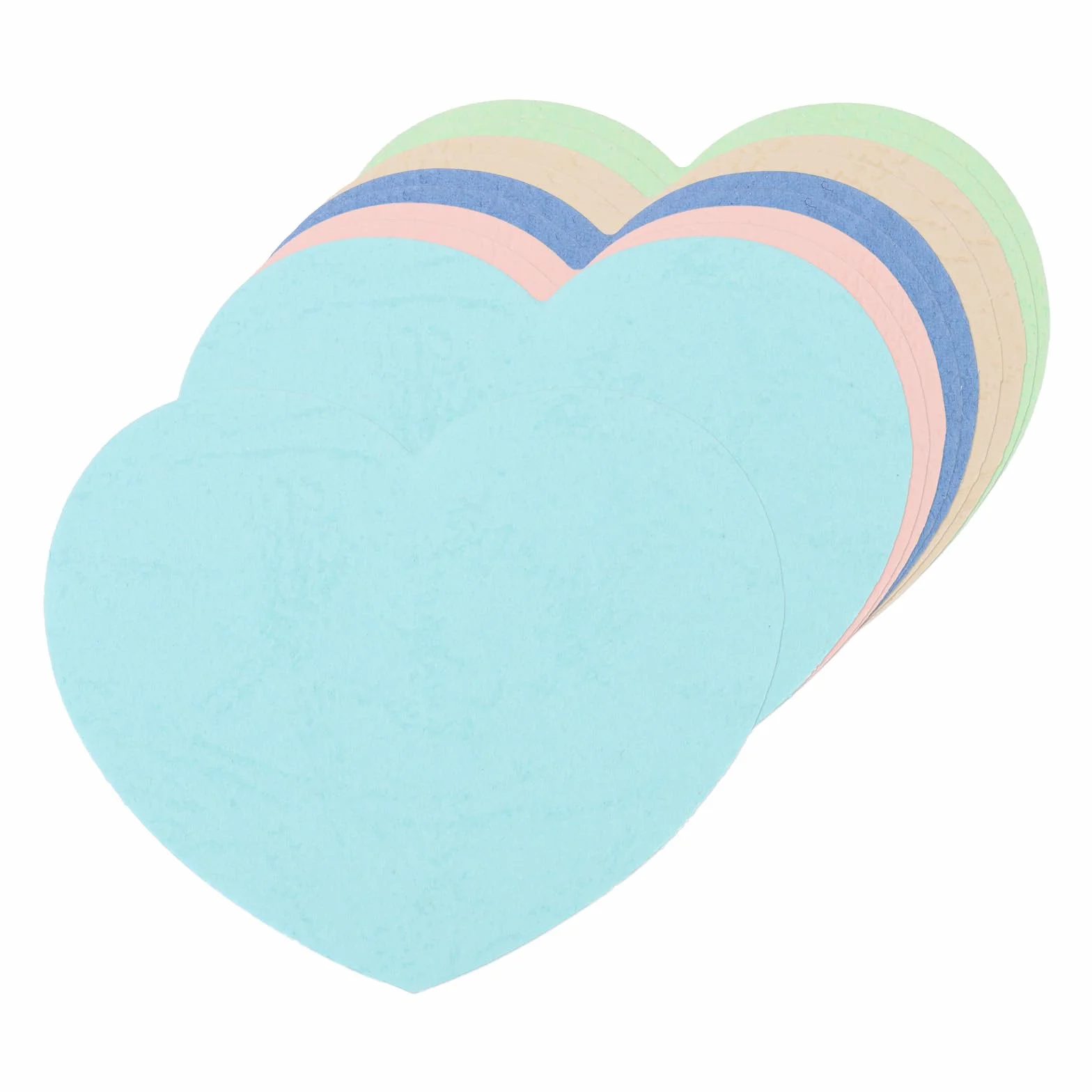 Cœurs en Papier Découpés 2,5 Pouces Assortiment Saint-Valentin Bleu Vert Rose 100Pcs
