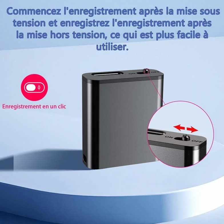 STTWUNAKE Mini dictaphone espion enregistreur vocal numérique 0,95 cm