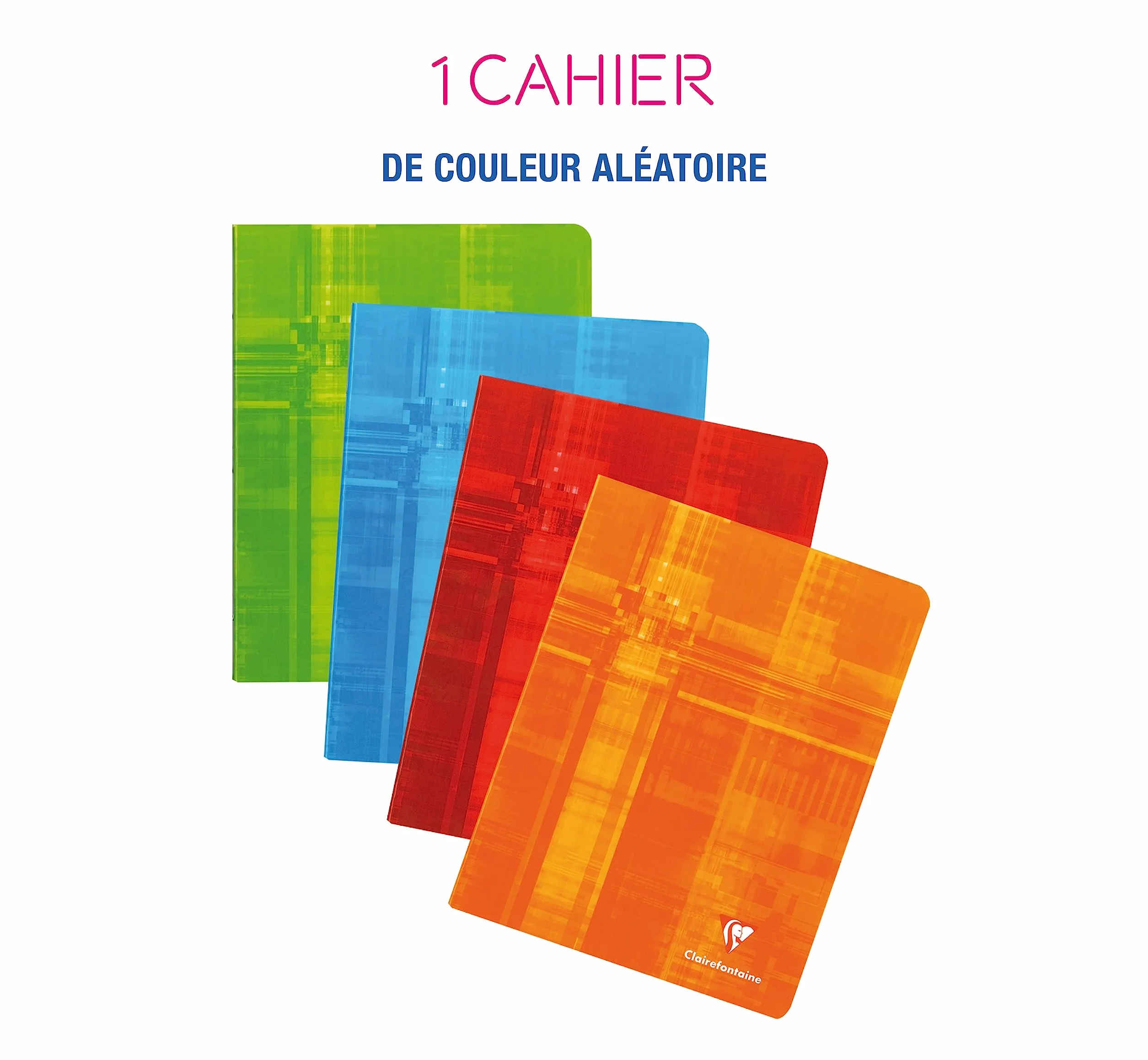 Clairefontaine 362C Cahier Agrafé 16,5x21 cm 72 Pages Petits Carreaux avec Marge Papier Blanc 90 g