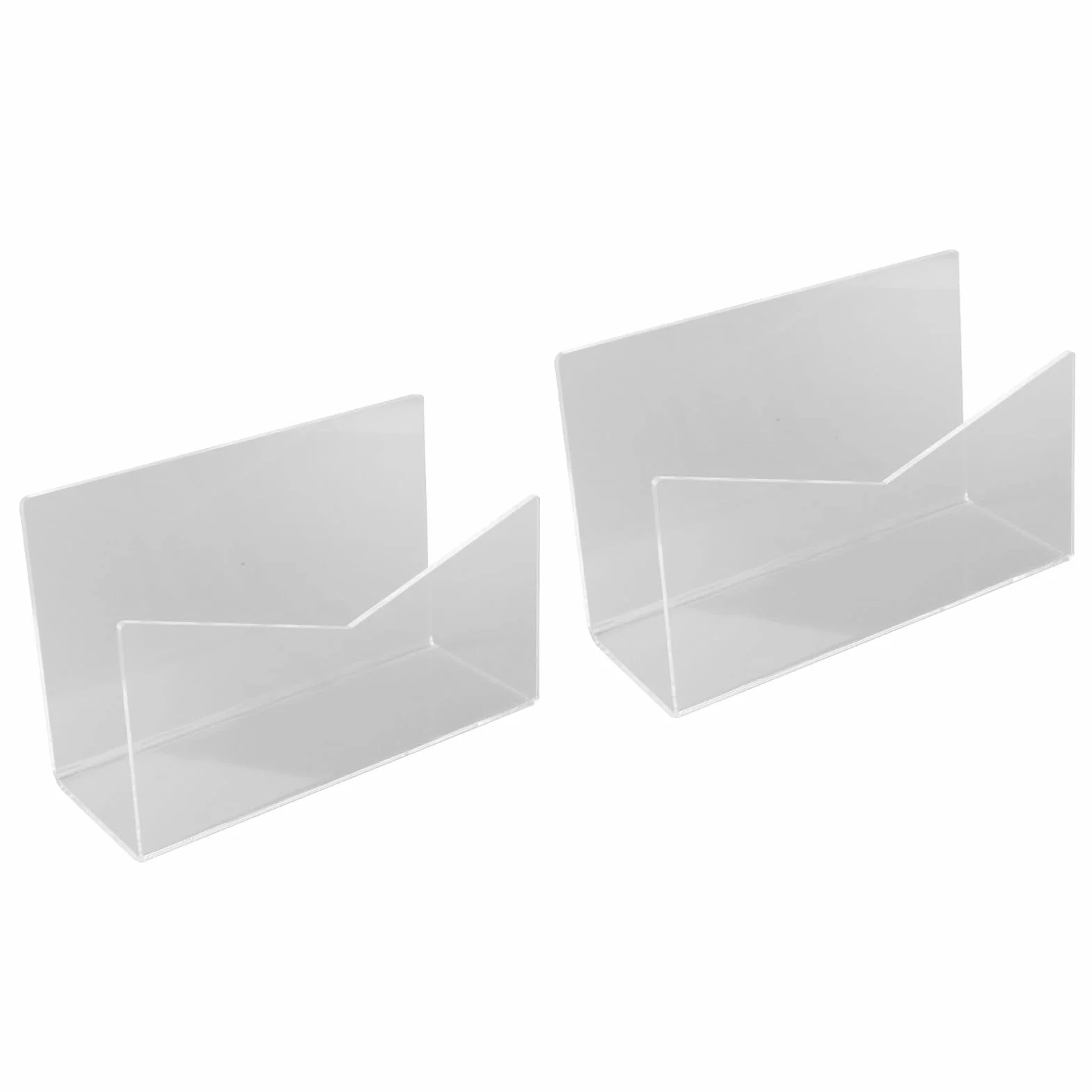 Porte-courrier en Acrylique Transparent pour Bureau, Support d'Enveloppe Autoportant