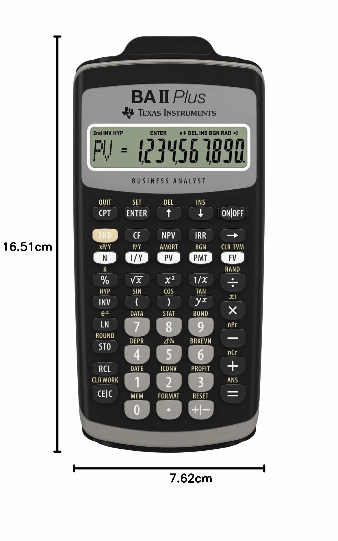 Texas Instruments BA-II-Plus Calculatrice financière 10 Chiffres