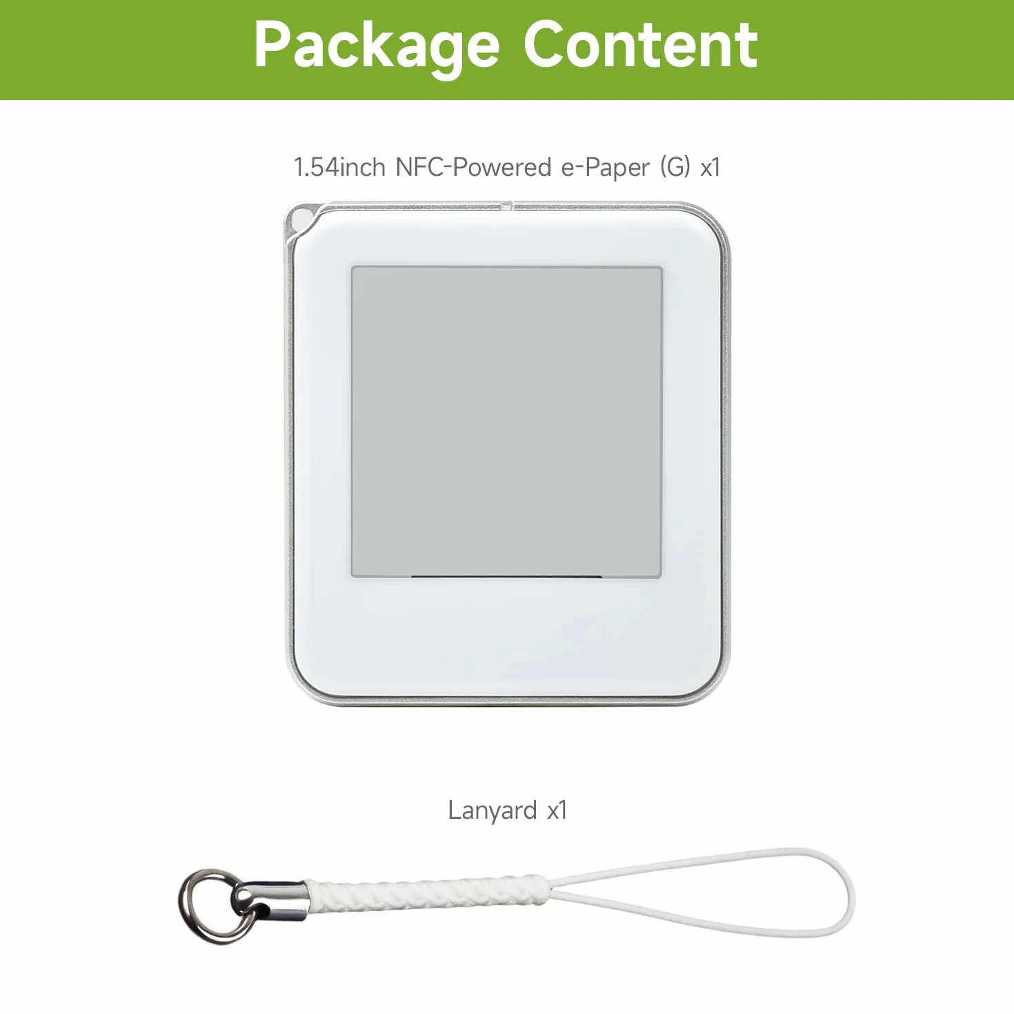 Waveshare 1.54inch Passive NFC-Powered E-Paper Red/Yellow/Black/White 4-Color Display Wireless Powering Data Transfer Silver Metal Border