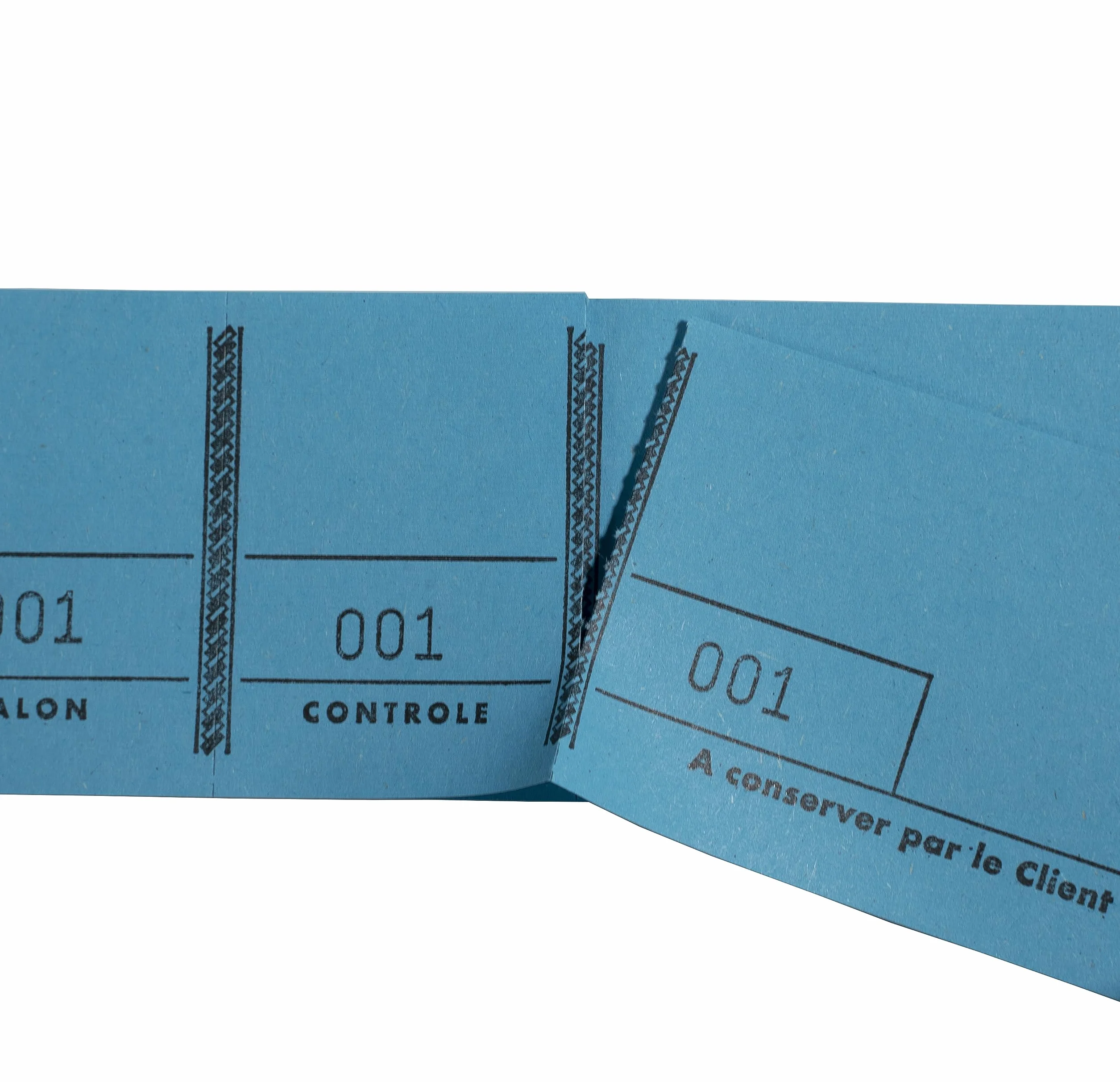 Exacompta Paquet de 10 blocs passe-partout 100 feuillets 3 coupons numérotés Format 4,8 x 15 cm Bleu