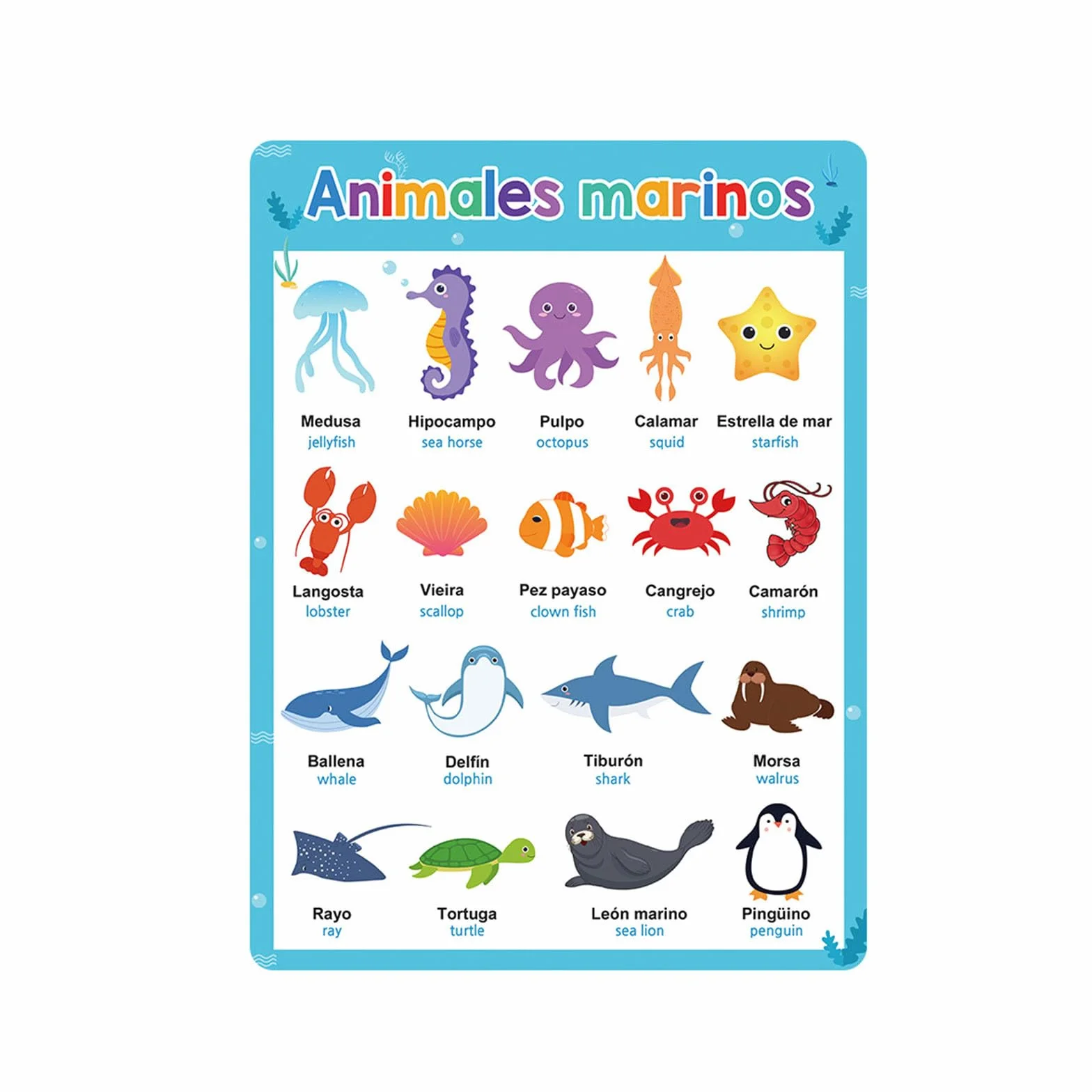 Affiches éducatives vocabulaire 29 x 21 cm Lot de 10 Décoration murale salle de classe enfants préscolaire