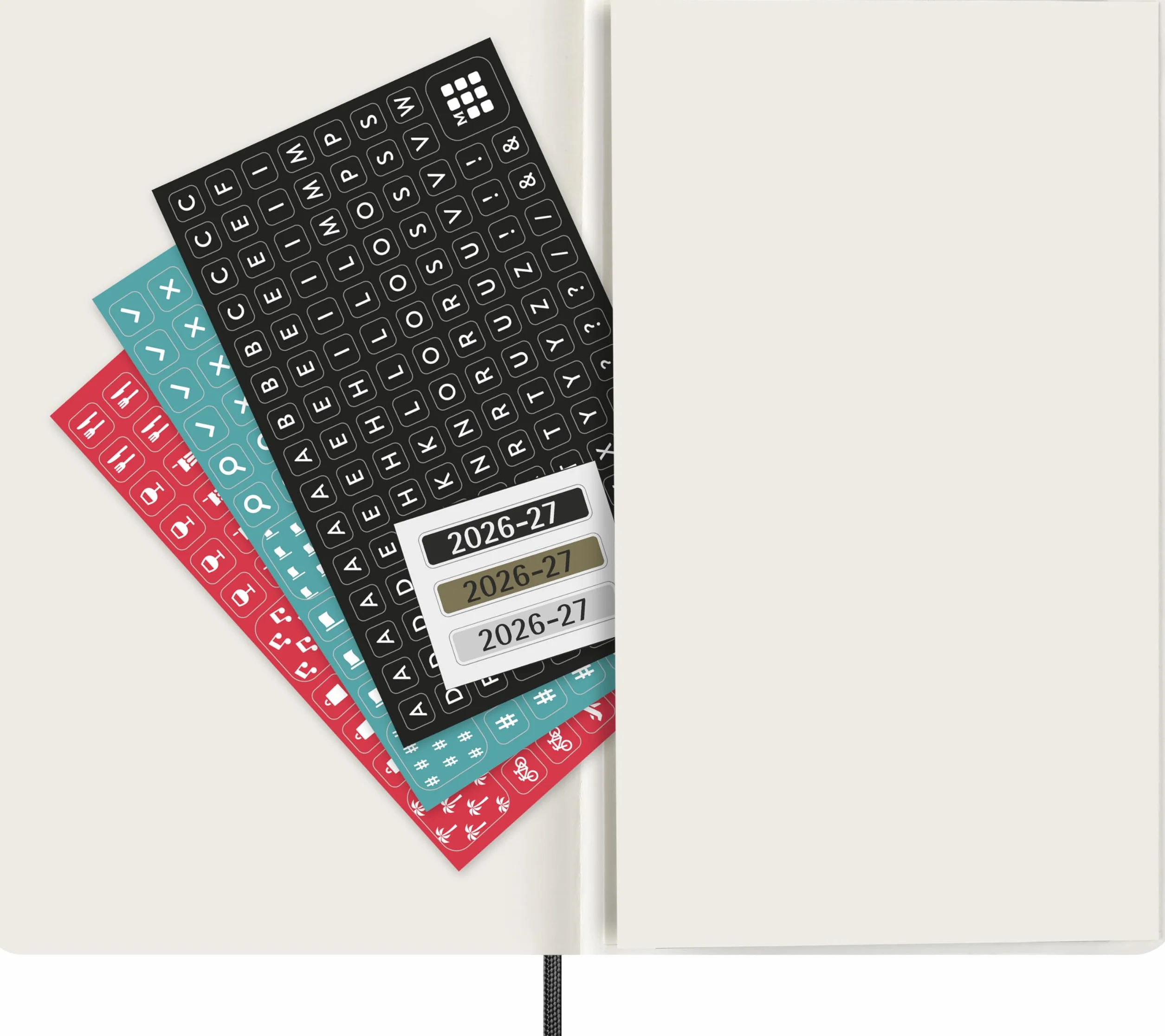 Moleskine Agenda Journalier 2026 2027 18 mois Couverture Souple Fermeture Élastique Noire Large 13 x 21 cm