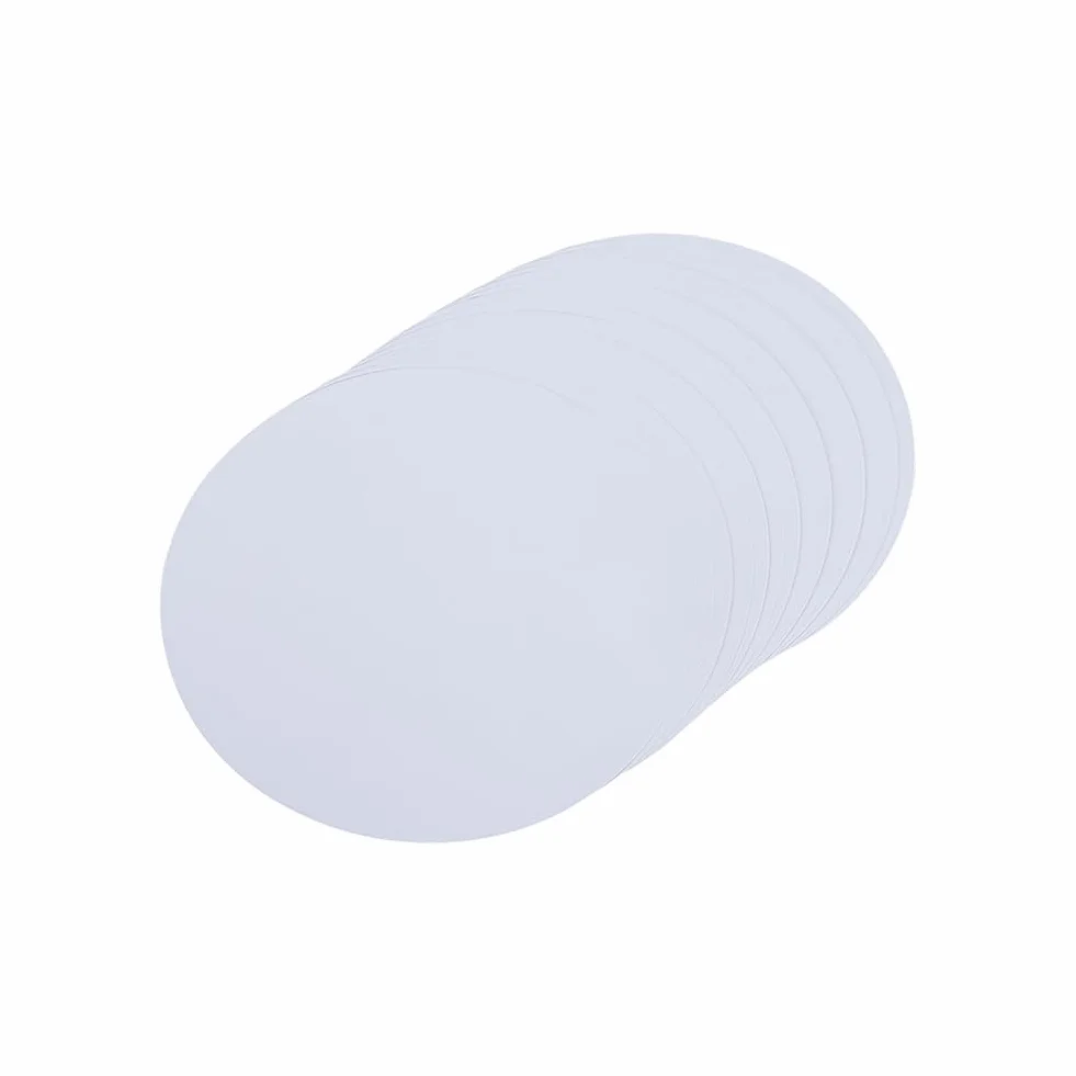 Lot de 100 découpes Rondes en Papier Kraft 8 cm Blanc