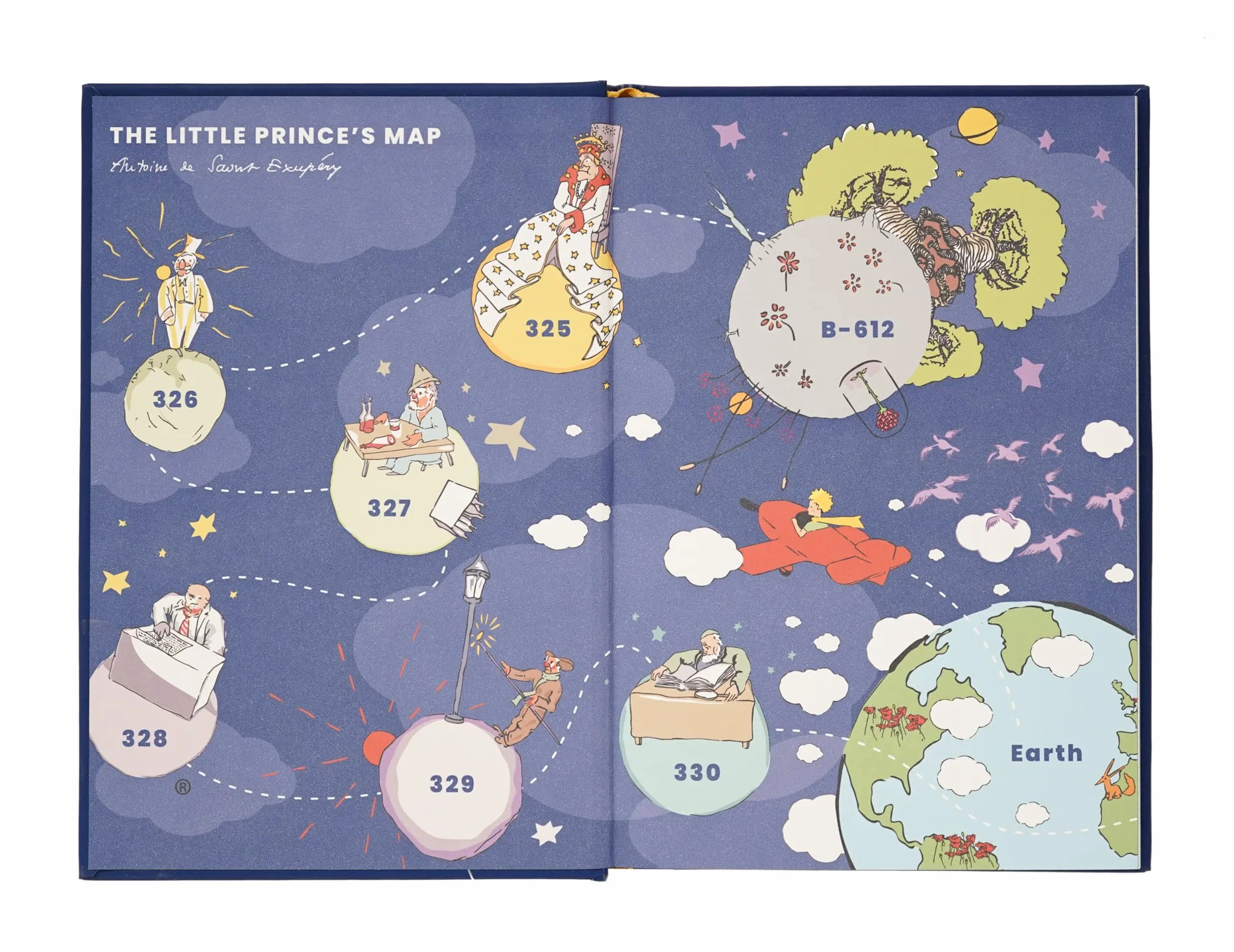 Grupo Erik Carnet de Notes Le Petit Prince A5 Pages Blanches Couverture Rigide