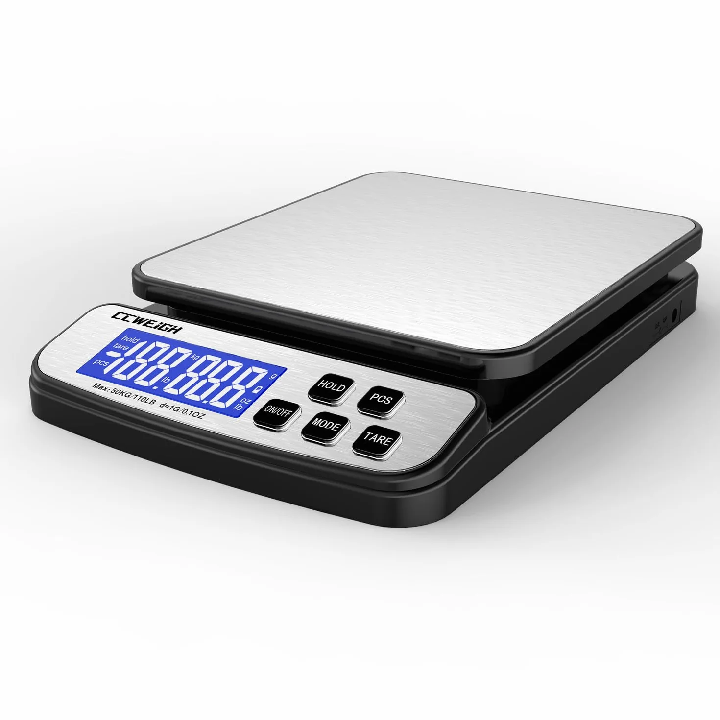 Digital Shipping Scale 110lb x 1g with Hold & Piece Counting Function