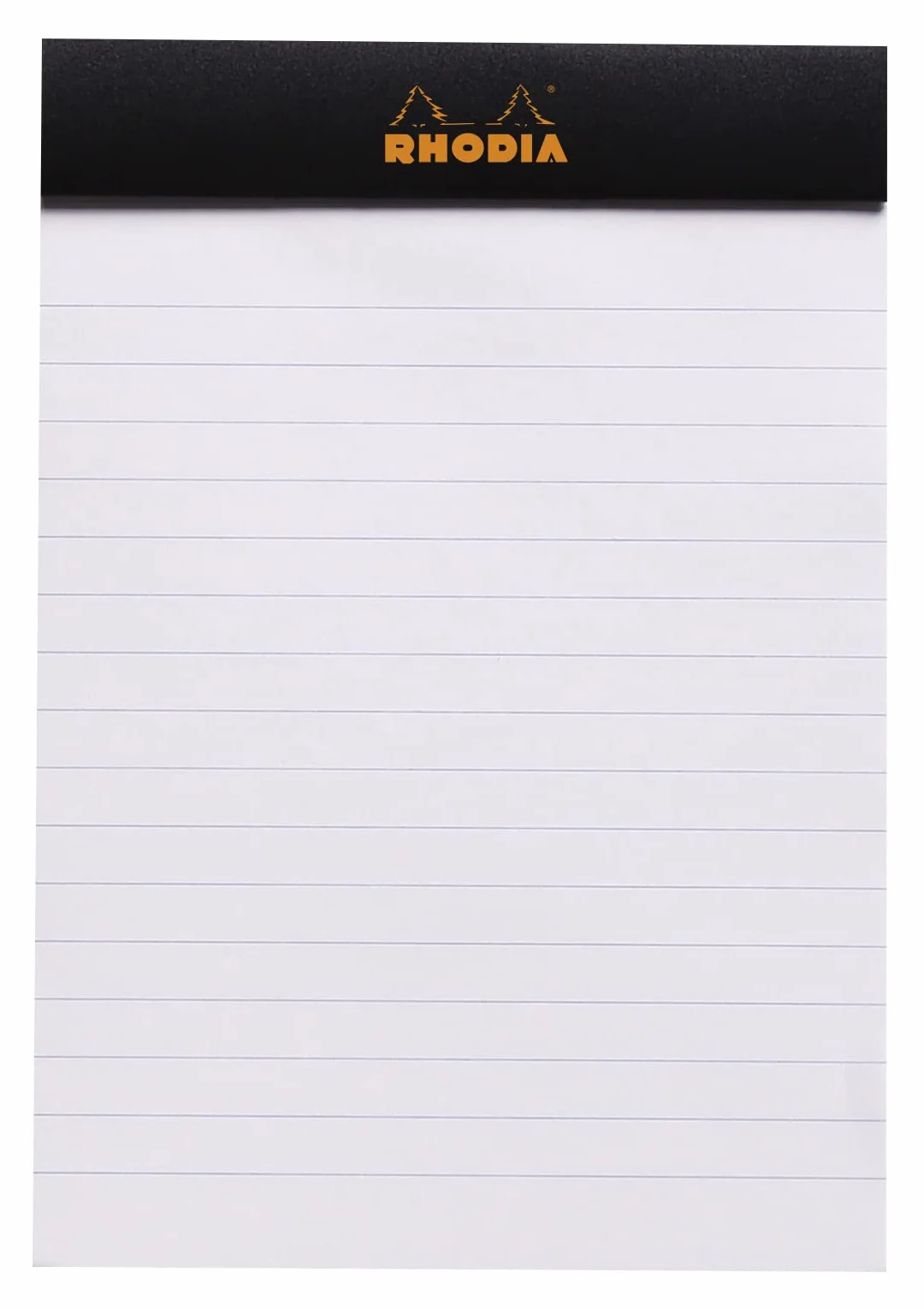 Rhodia Bloc-Notes Agrafé N°13 Black A6 Ligné 80 Feuilles Détachables Papier Clairefontaine 80 g/m² Paquet de 10 blocs