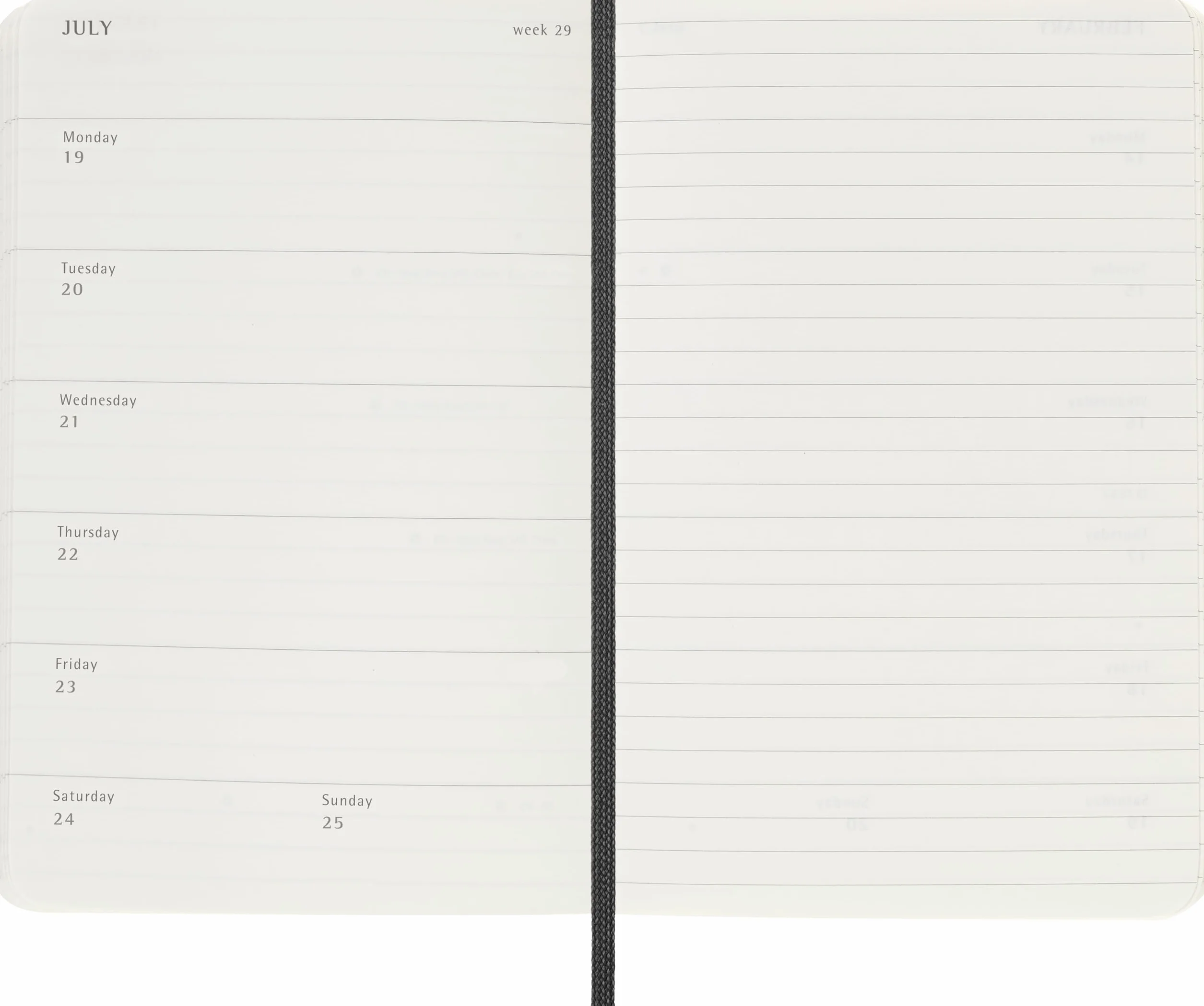 Moleskine Agenda Hebdomadaire 2026-2027 18 mois Pocket 9x14 cm Noir