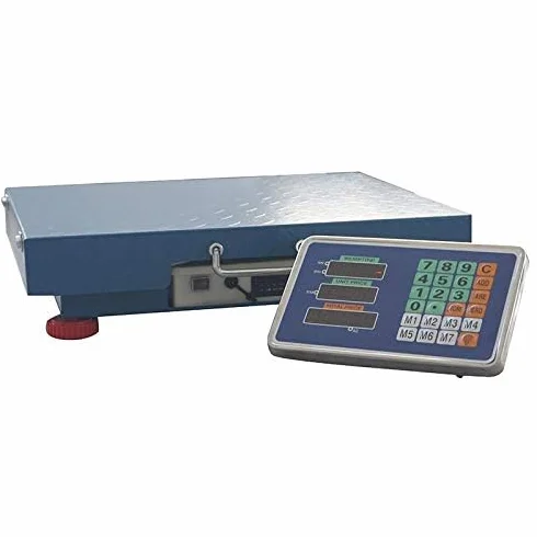 KATSU Balance Industrielle à Plate-Forme 300KG Rechargeable Affichage LED 42 x 52cm Acier Antirouille