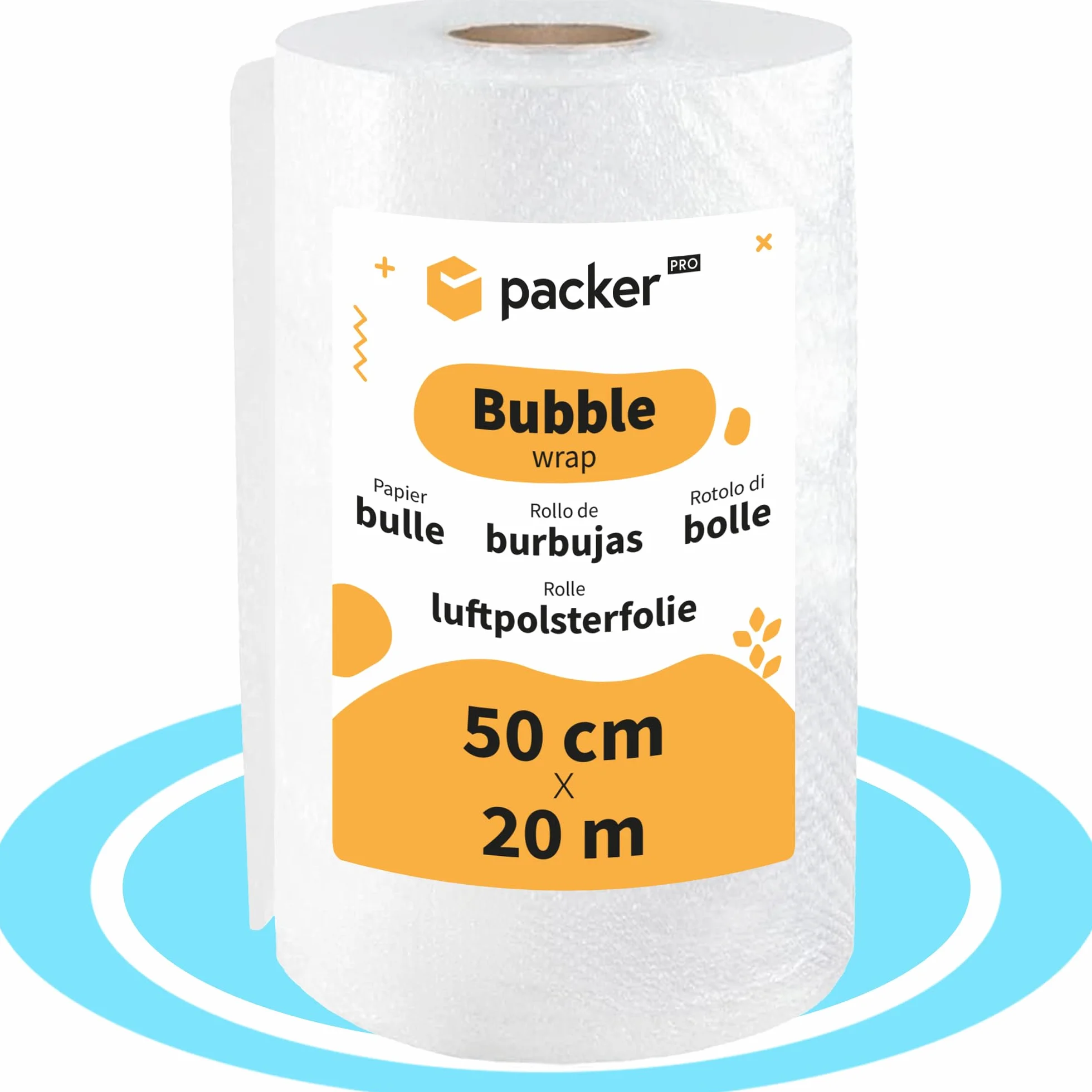 Film à bulles Rouleau 50cm x 20m pour Emballage Déménagement Objets Fragiles