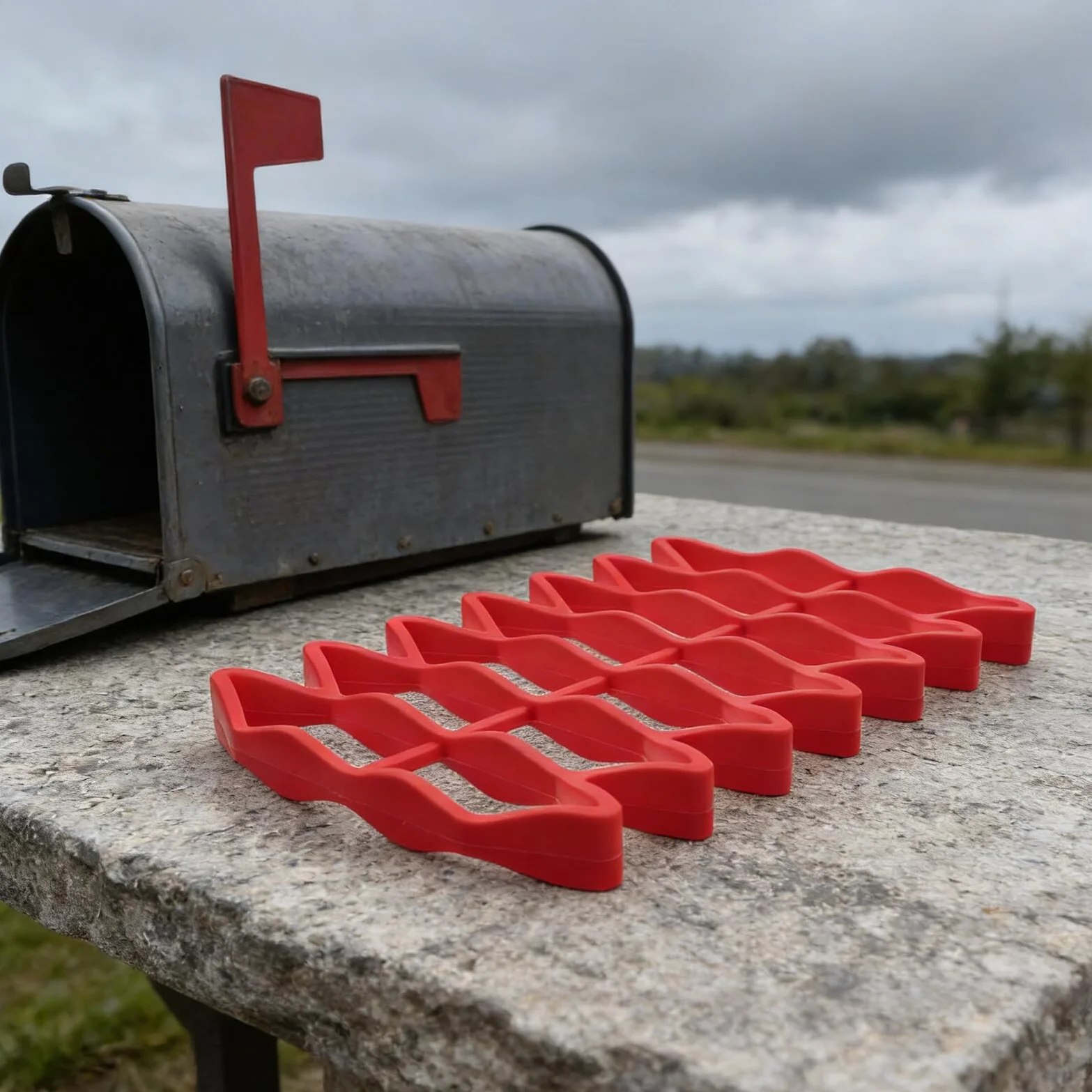 HEMOTON Insert pour Boîte aux Lettres en Silicone Rouge Étanche, Protecteur Anti-humidité et Anti-éclaboussures