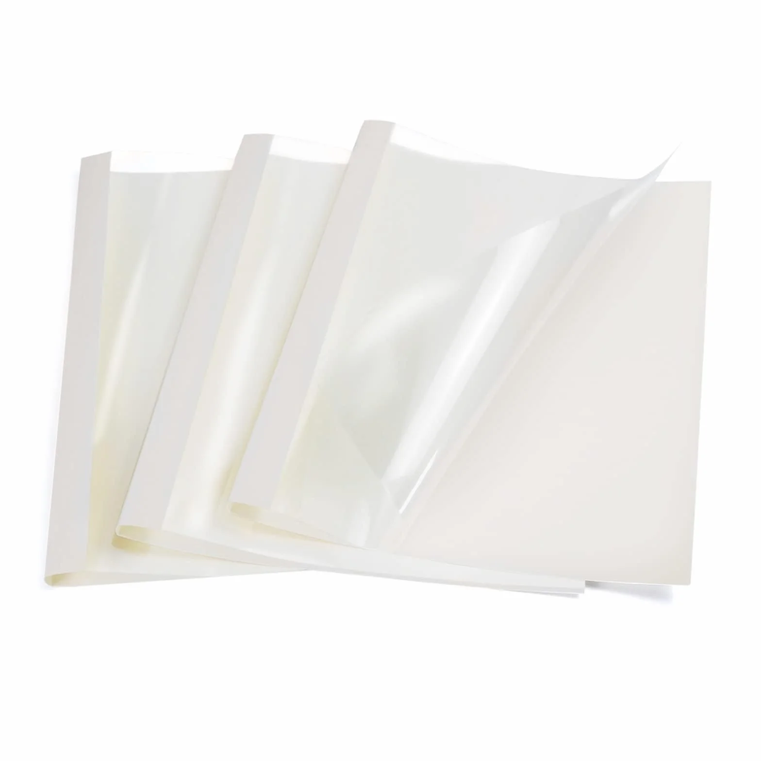 RAYSON Couvertures de Reliure Thermique A4 100 Feuilles 12 mm Blanc Paquet de 25