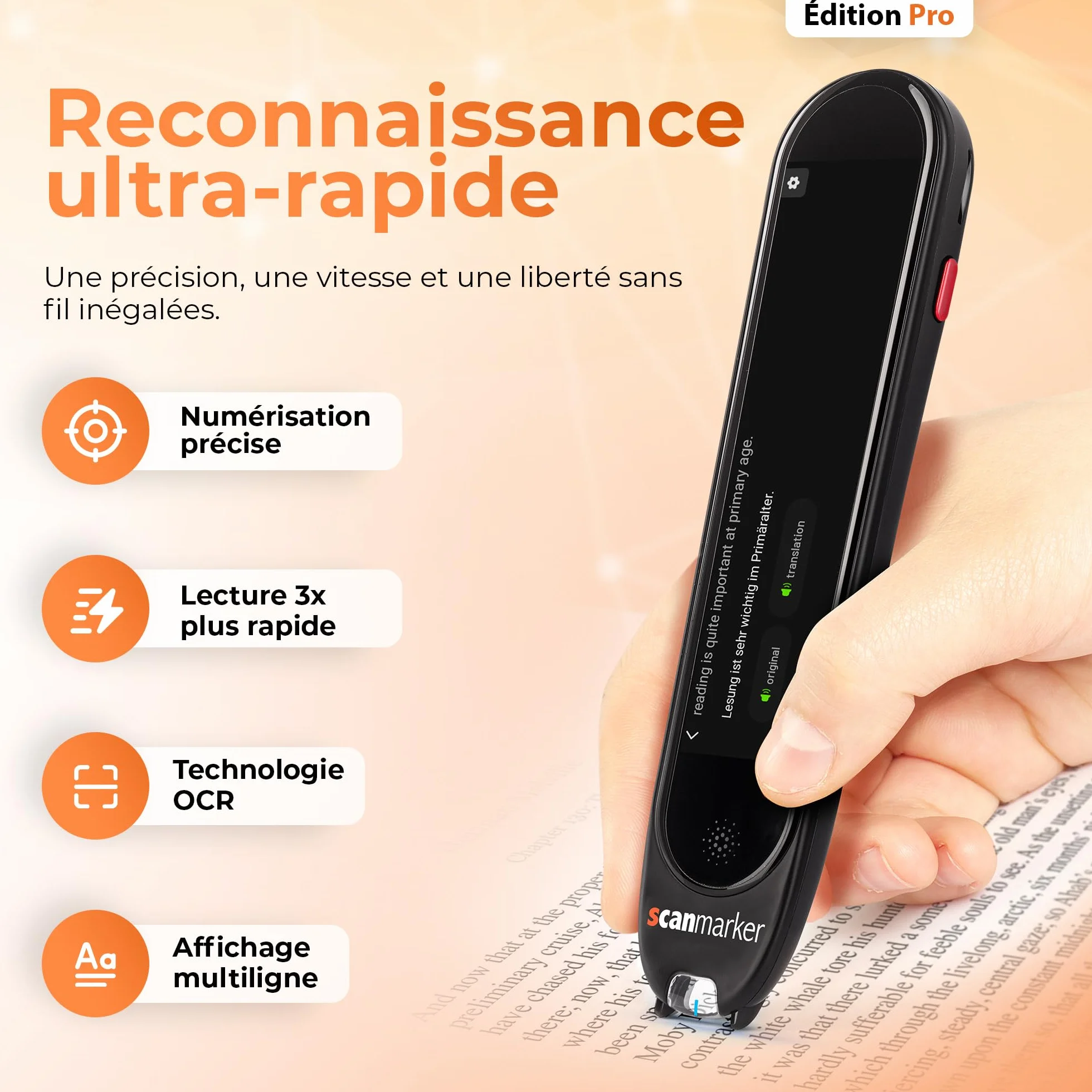 Scanmarker Pro Stylo de Traduction et de Lecture 100 Langues