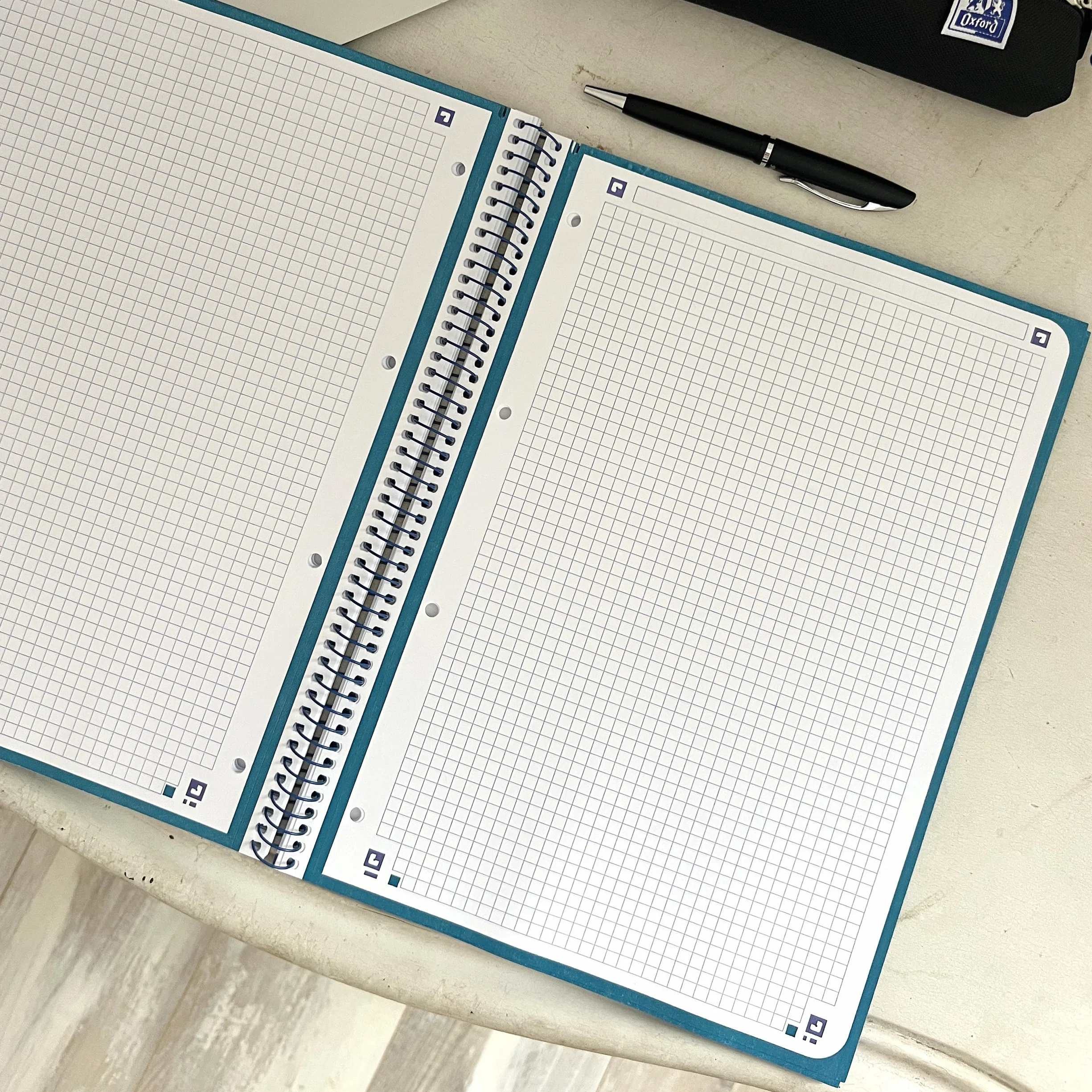 Oxford Calepin microperforé A4 80 feuilles bleu