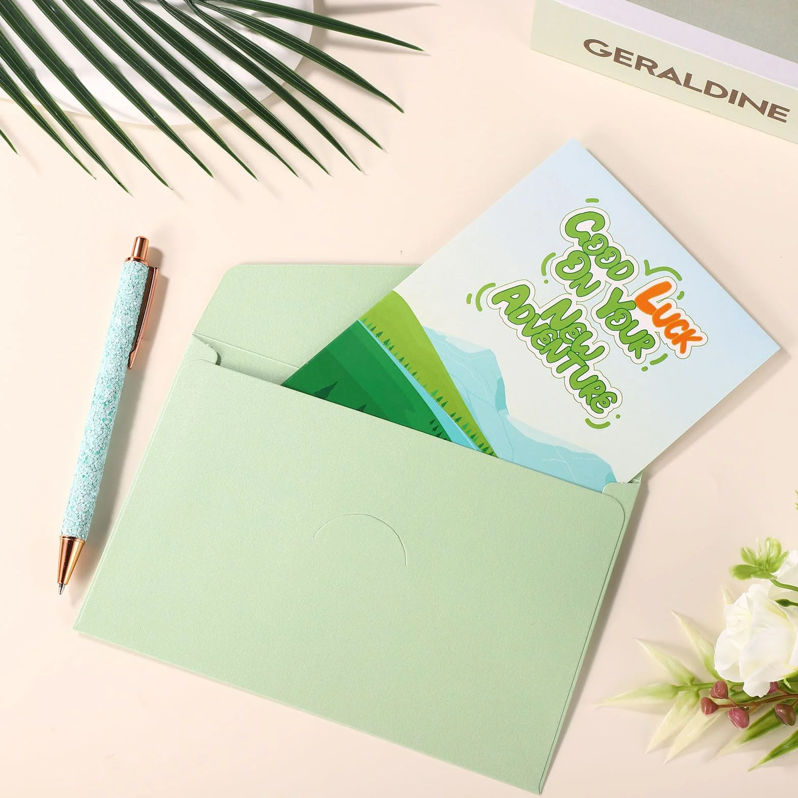 Gosknor Cartes d'Adieu pour Collègues 24x18cm Bonne Chance Carte avec Enveloppe