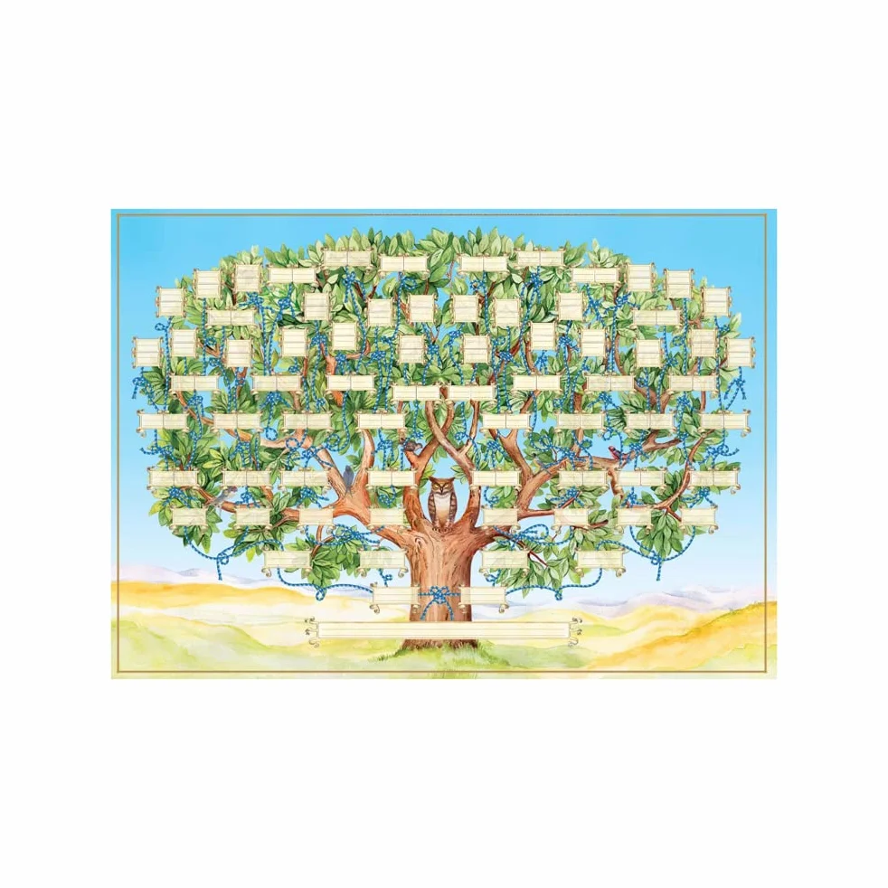 Tableau arbre généalogique Tianbi 6 générations à remplir