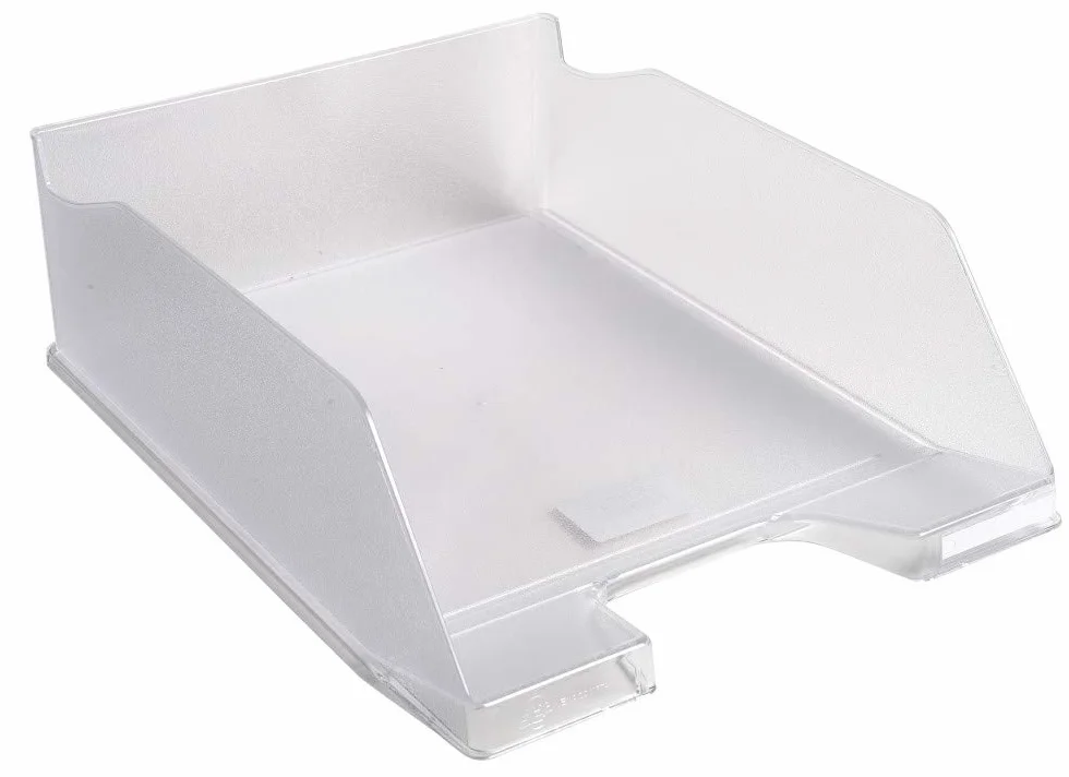 Exacompta corbeille à courrier COMBO MAXI 34,7 x 25,5 x 10,3 cm cristal capacité 750 feuilles