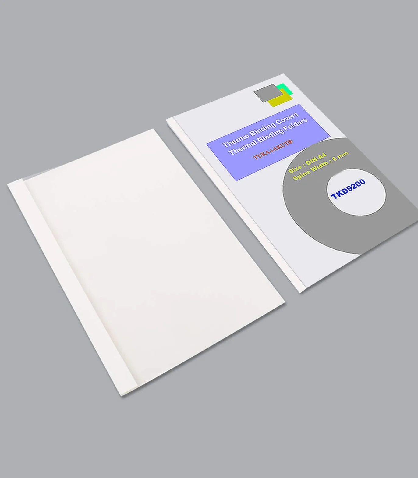 TUKA Couverture de Reliure Thermique A4 6mm 60 Feuilles Paquet de 20 Blanche TKD9200-A4-white-20x