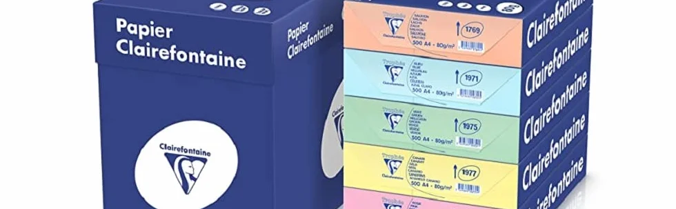 Clairefontaine Trophee Ramette Papier Couleur 80g A4 Pêche Lot de 5