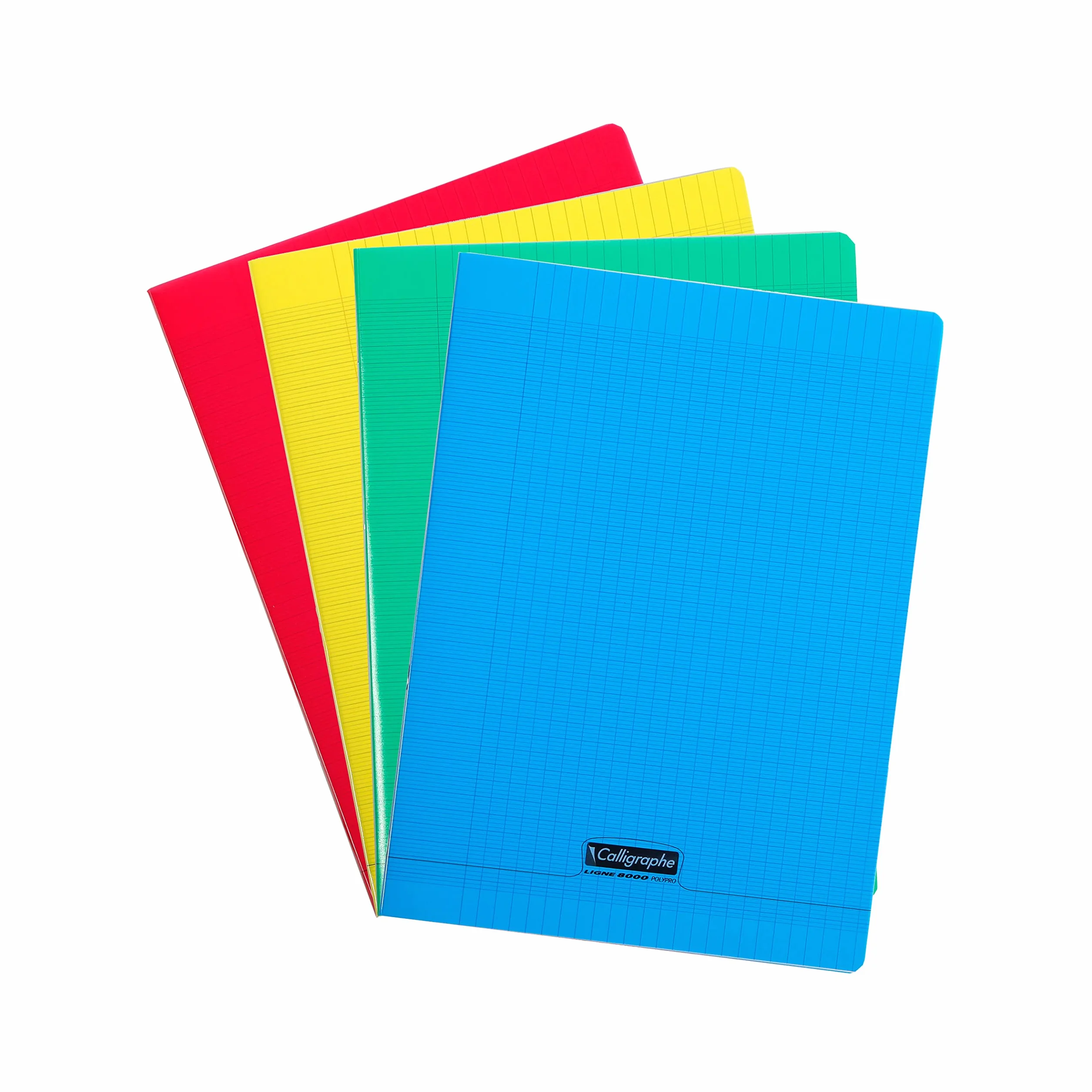 Calligraphe 18060AMZC Lot de 9 Cahiers Agrafés 24x32 cm 48 Pages Grands Carreaux Papier Blanc 90 g Couverture Polypro