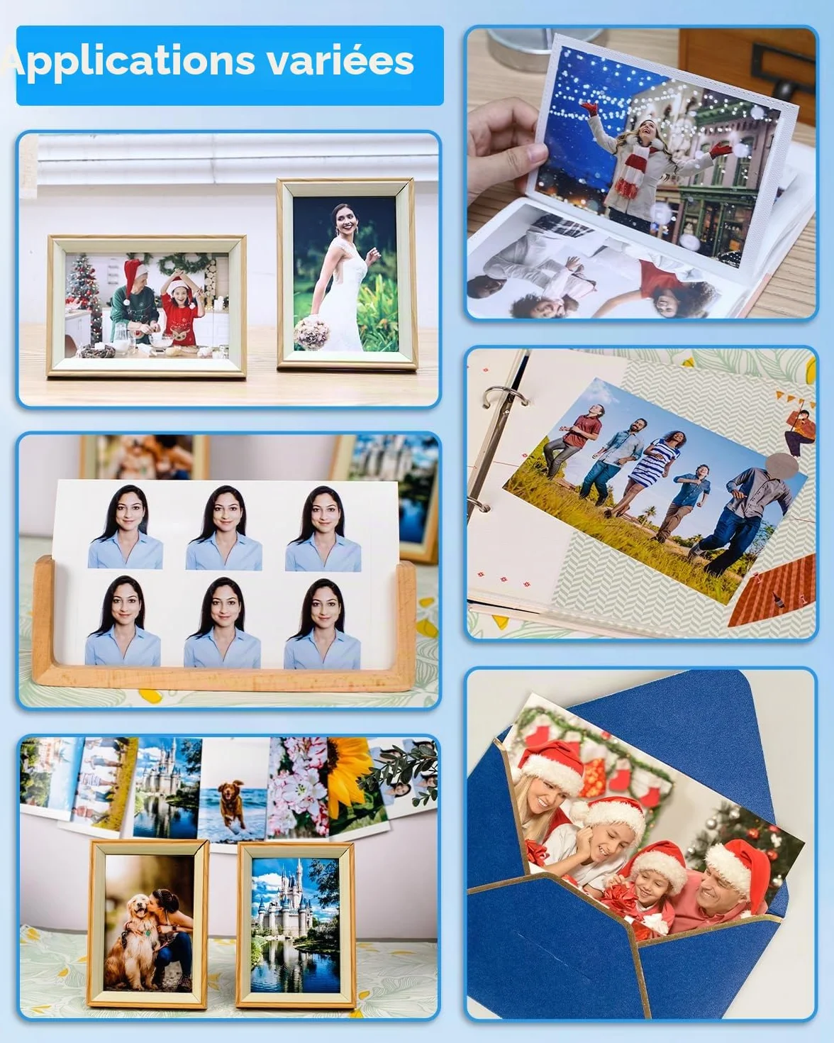 Canon Selphy CP1500 Papier Photo KP-108IN 3115B001(AA) Cartouche et Papier Compatible CP1300 CP1200 CP910 108 Papiers 100x148mm