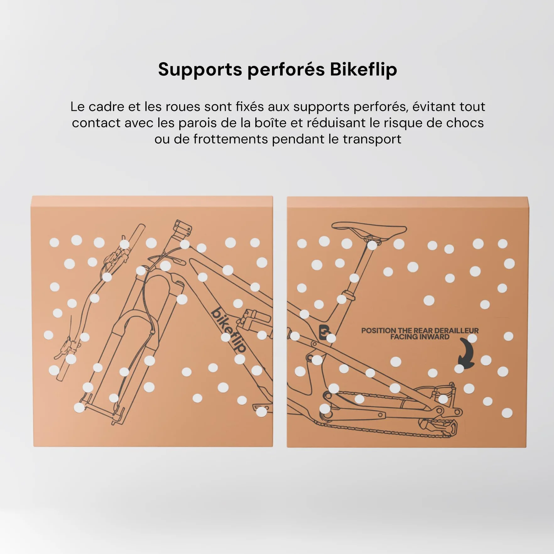 Bikeflip Carton d'Expédition pour Vélos VTT E-Bike Gravel Résistant Réutilisable