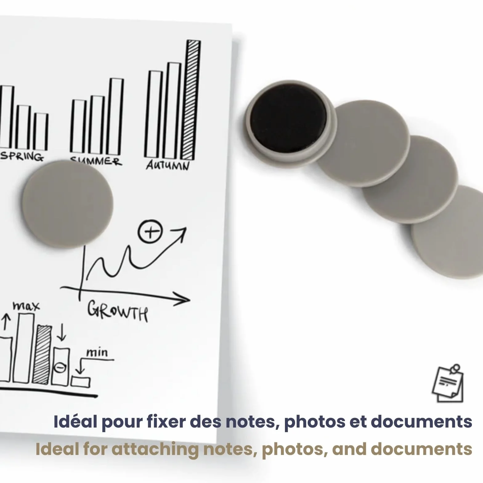 KARAT Ensemble d'accessoires pour chevalet de présentation - 20 Feuilles de Papier Vierge Fin Blanc 98 x 68 cm, 80 g/m², 4 marqueurs, 5 aimants