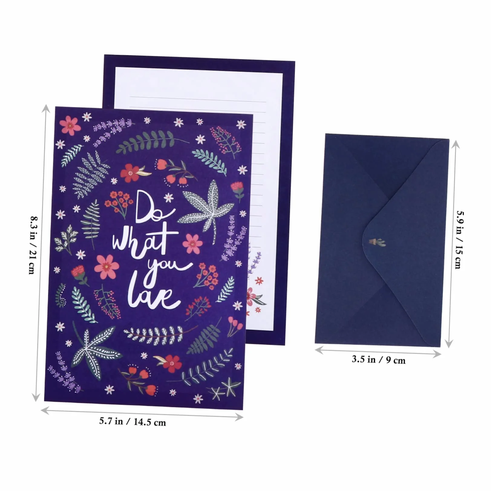 DOITOOL Set de Papeterie Papier à Lettre Animal Floral Mignon avec Enveloppes Assorties