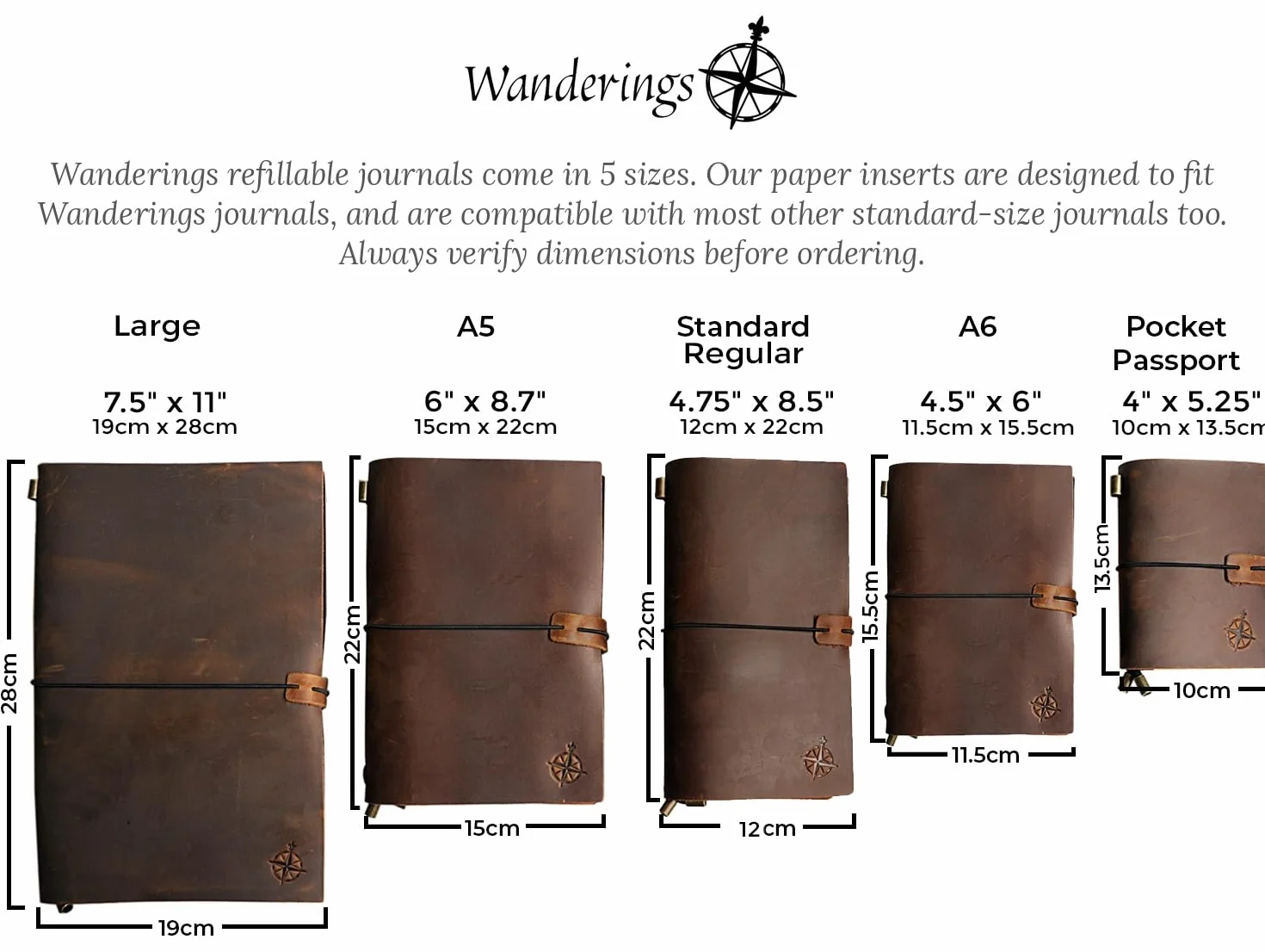 Carnet de Voyage A5 Ligné Recharge 14x21cm 3 Carnets 240 Pages