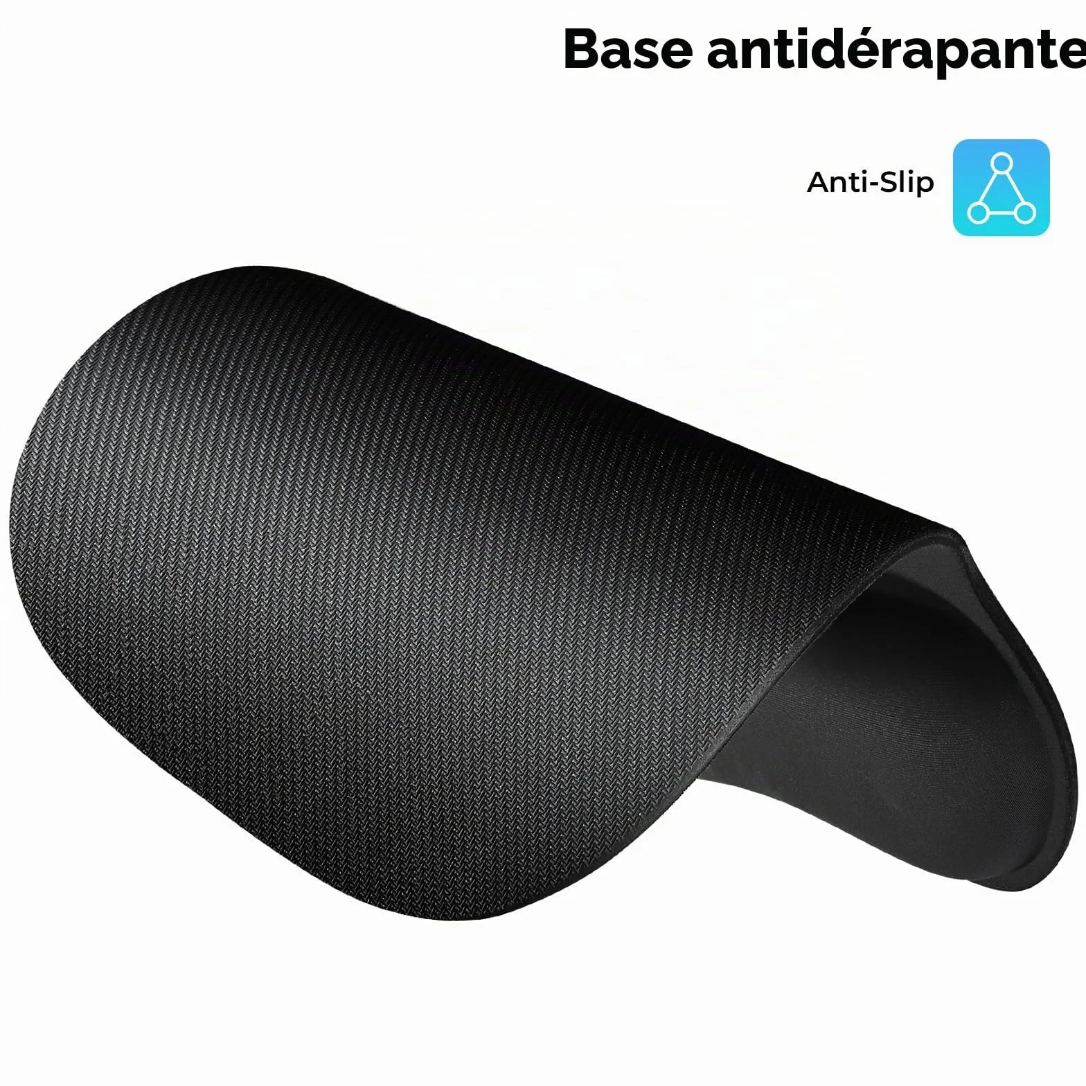 EooCoo Tapis de Souris Gaming avec Repose-Poignet Ergonomique, Surface Lisse, Base Antidérapante, Noir