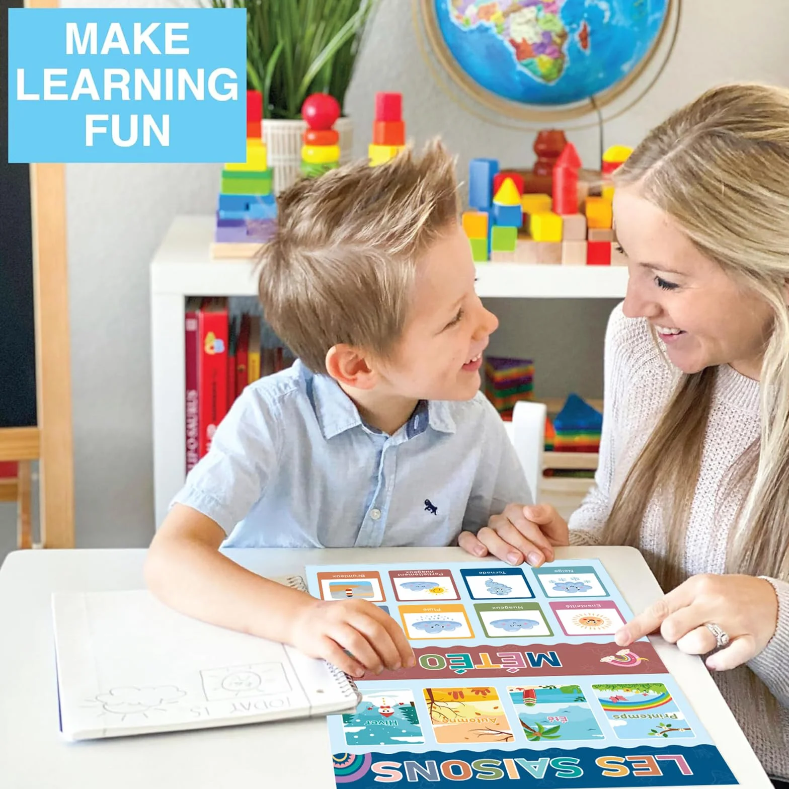 16 Affiches Éducatives en Français pour Tout-Petits 1-5 Ans, Apprentissage Salle de Jeux Maison Crèche Classe