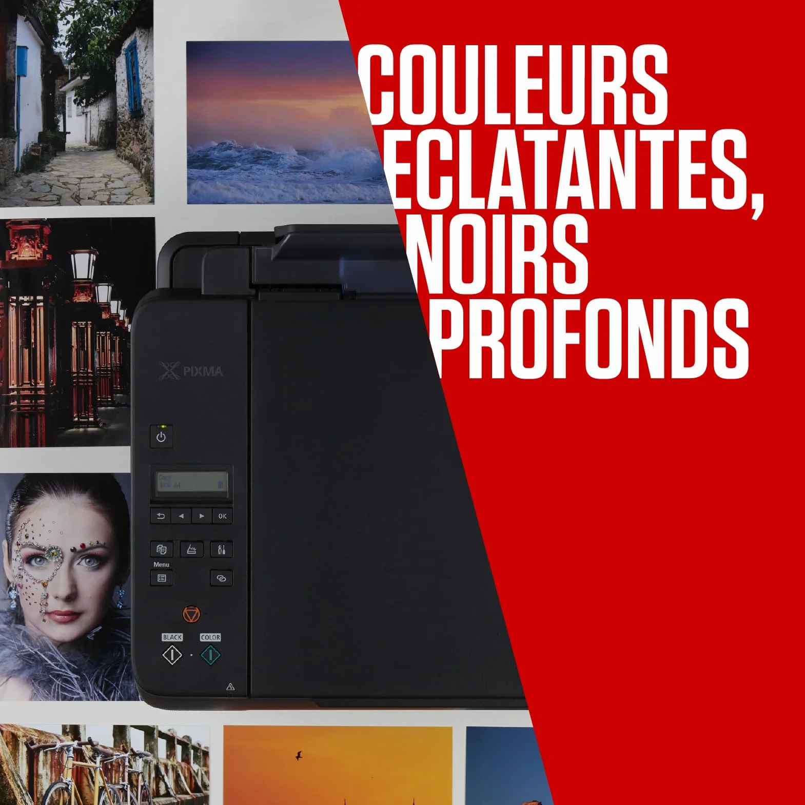 Canon PG-575 CL-576 Lot de 2 Cartouches d'encre Authentiques Noir Couleur avec Papier Photo 4x6