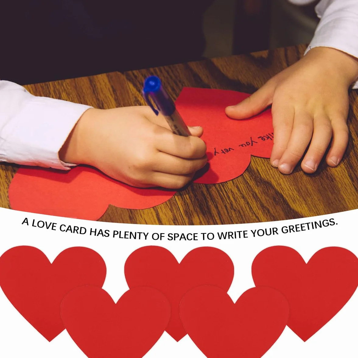 Cartes en papier en forme de cœur 15 cm Rouge Lot de 40 pour Saint-Valentin