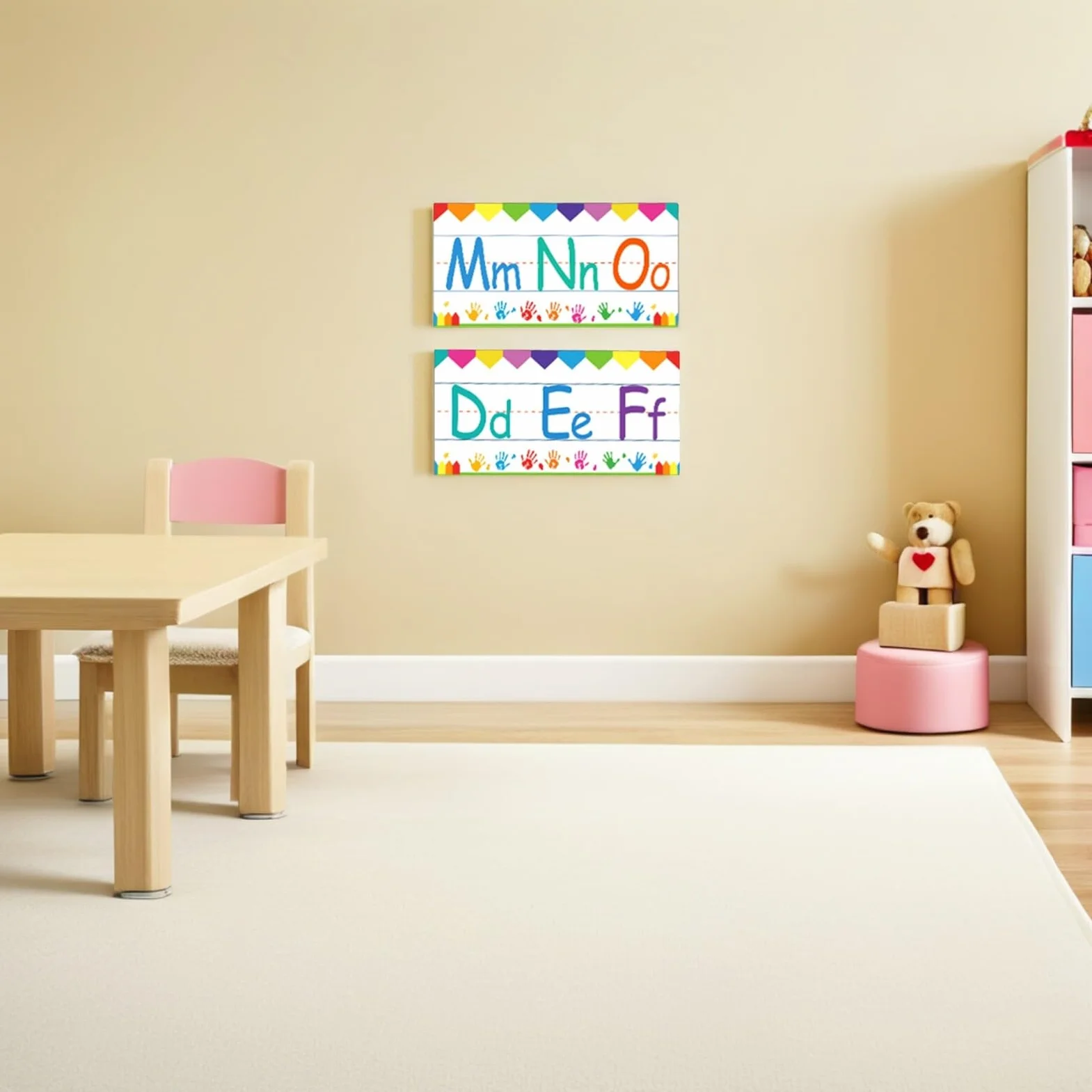 Alipis Lot de 12 Cartes Mémoire Alphabet et Chiffres Abc 0-10 Frise Murale Éducative pour Maternelle