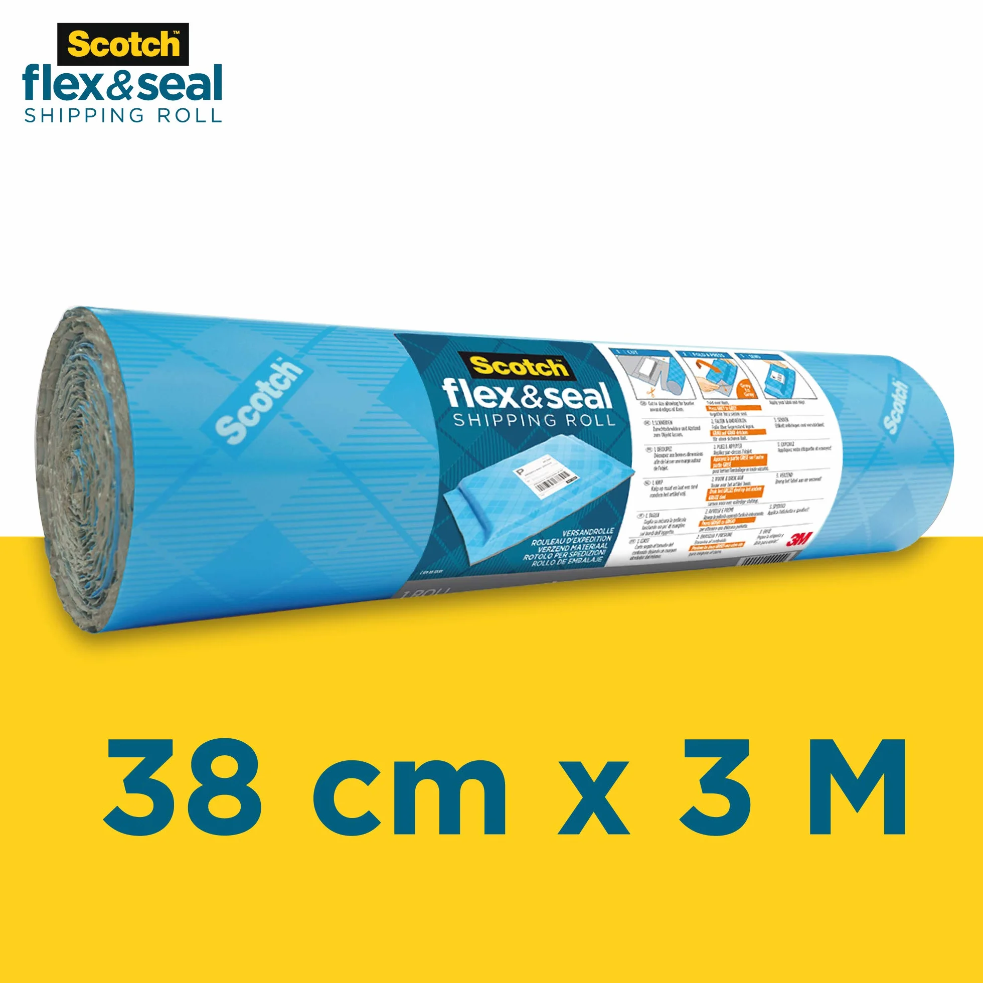 Scotch Flex & Seal FS-1510-6-EU Rouleau d'expédition 38cm x 3m