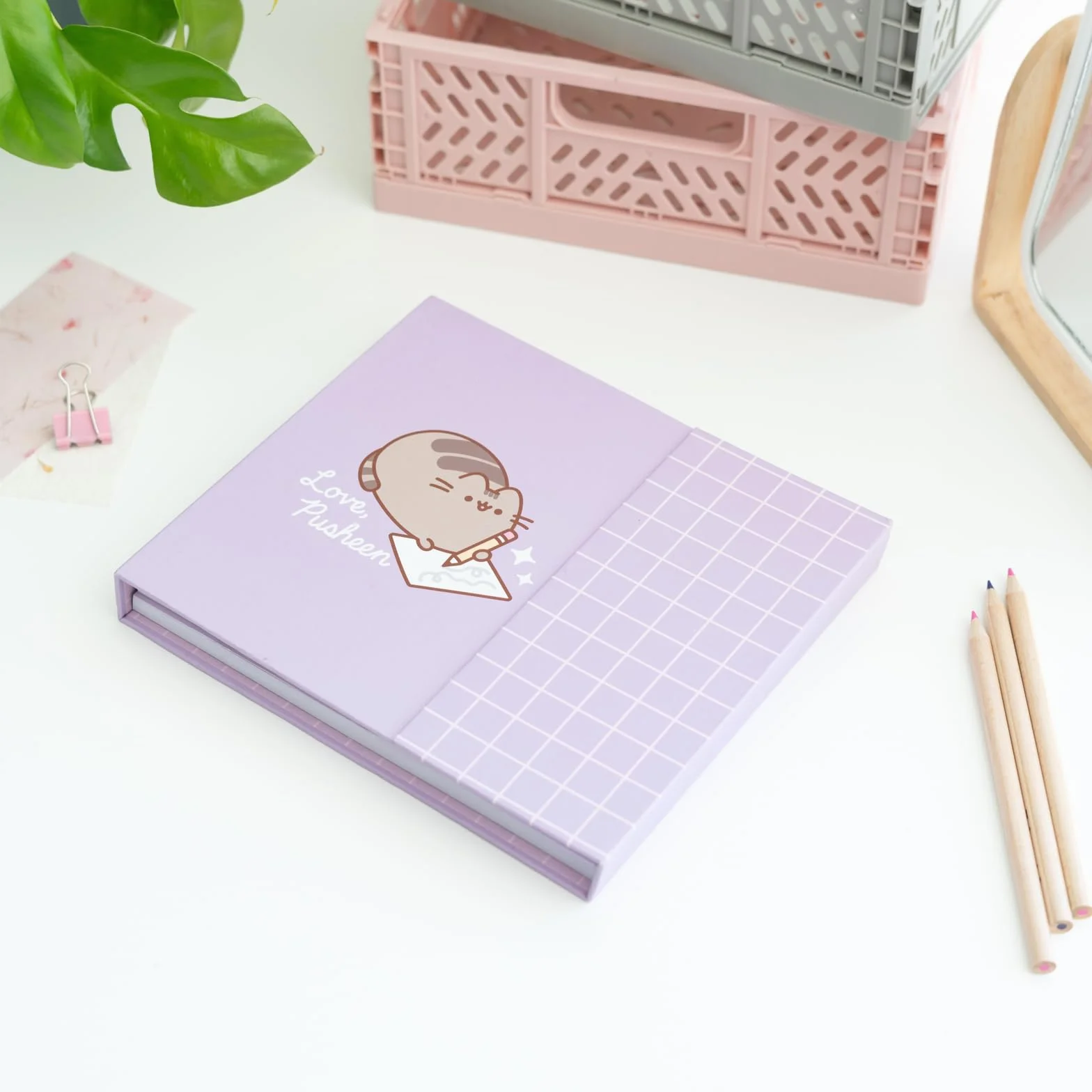Grupo Erik Pusheen Set Bloc Notes Semainier Planner Hebdomadaire Notes Adhésives Papeterie Bureau