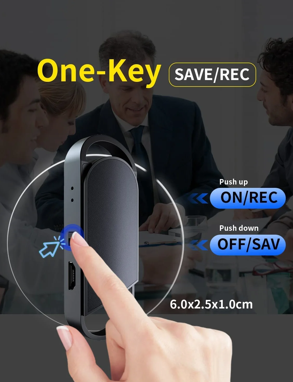 Enregistreur Vocal 64 Go 750 Heures 30h Enregistrement Continu Dictaphone Réunions Entretiens