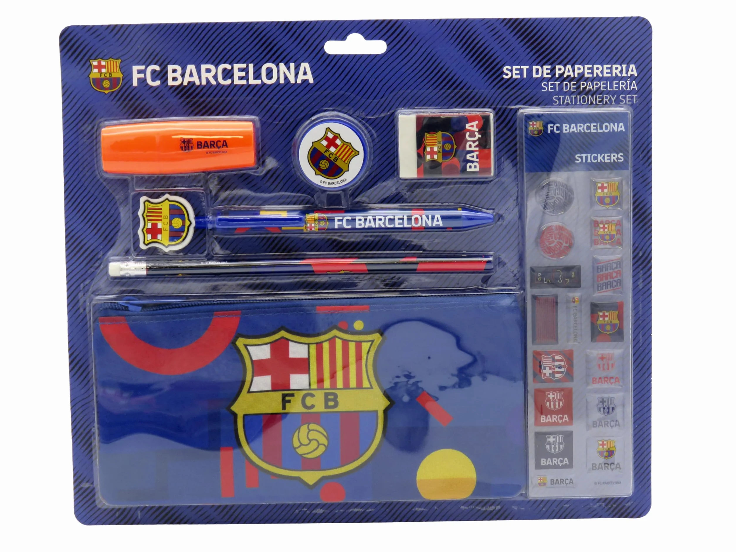 FC Barcelone Set de papeterie matériel scolaire écriture bleu officiel