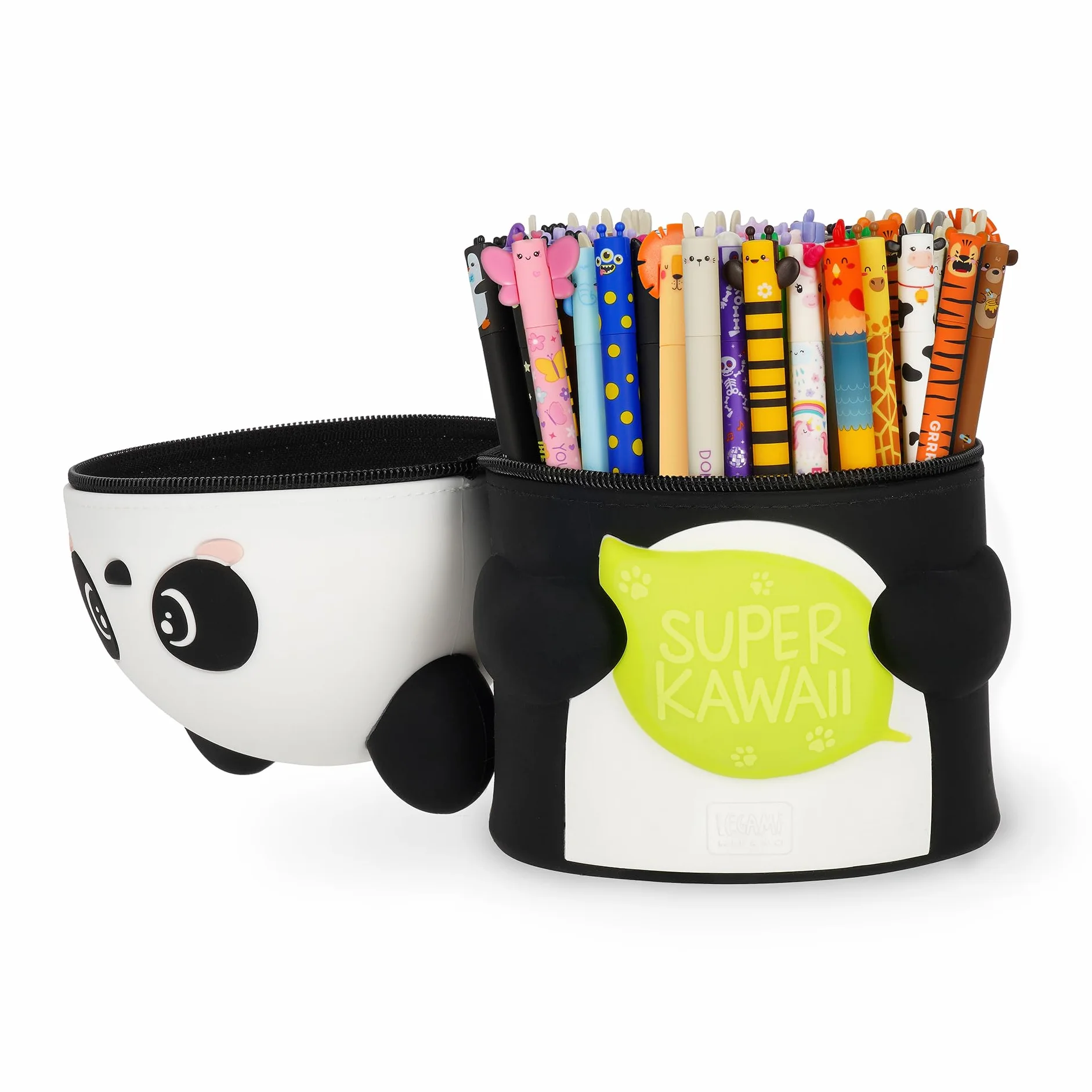 Legami Trousse Kawaii Panda Silicone Souple 13 x 19 x 13 cm