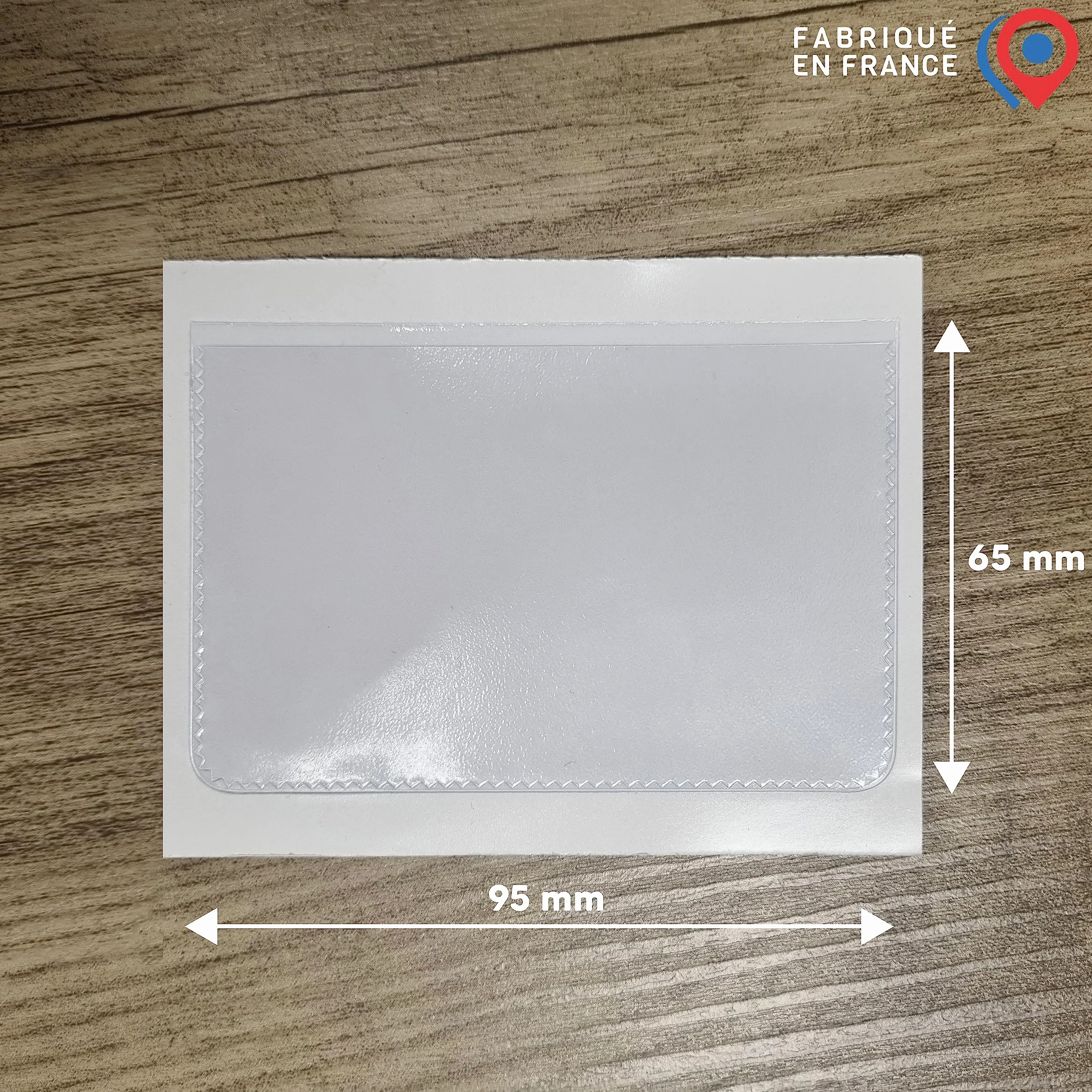 Pochette Porte-Cartes Autocollantes Transparentes pour VTC et Mobilité Inclusion Fabriqué en France