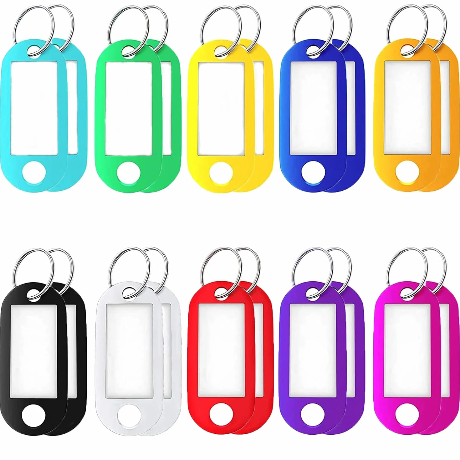 Porte Clés Inscriptibles 10 Couleurs Étiquettes D'identification