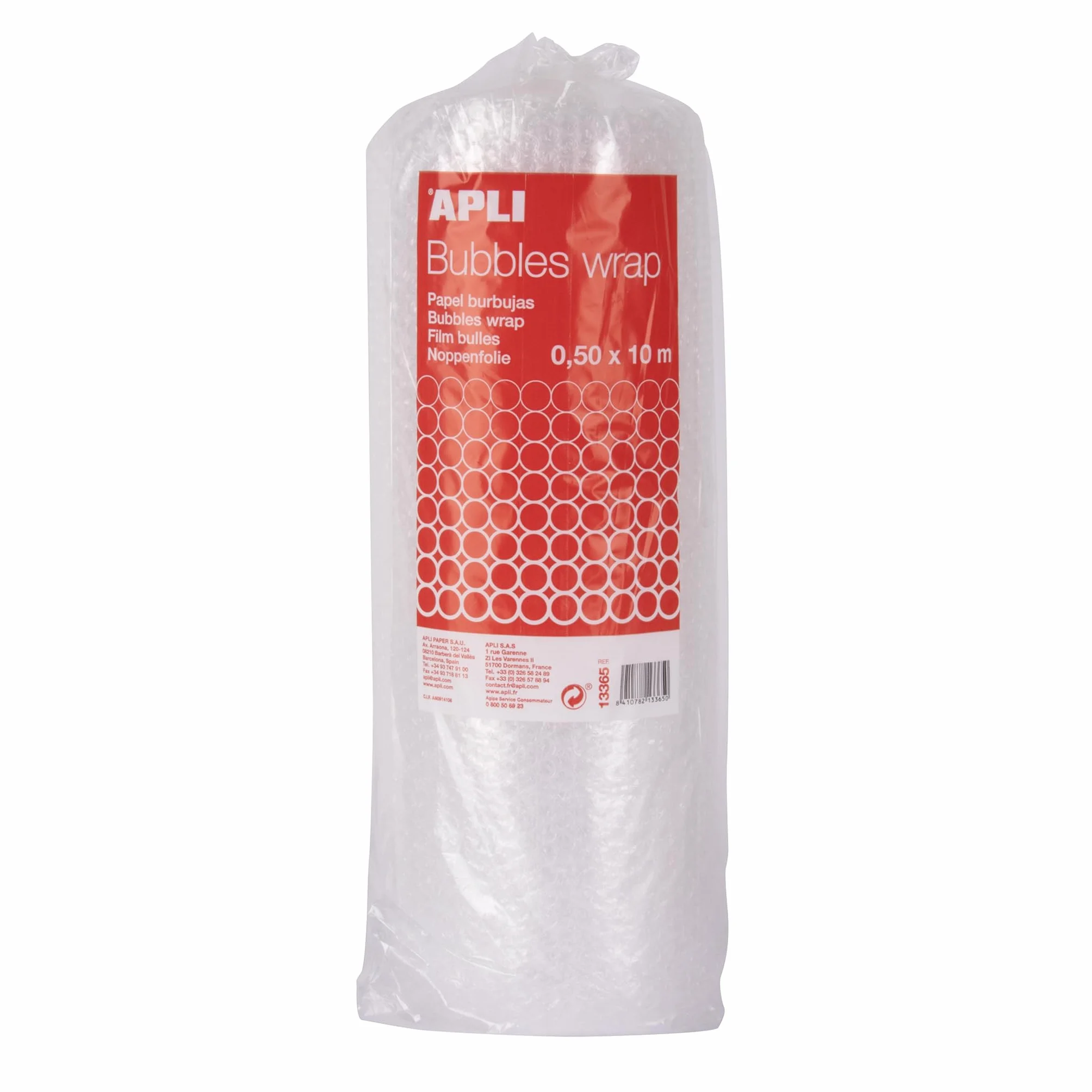 APLI 13365 Rouleau plastique bulle 0,50 x 10 m